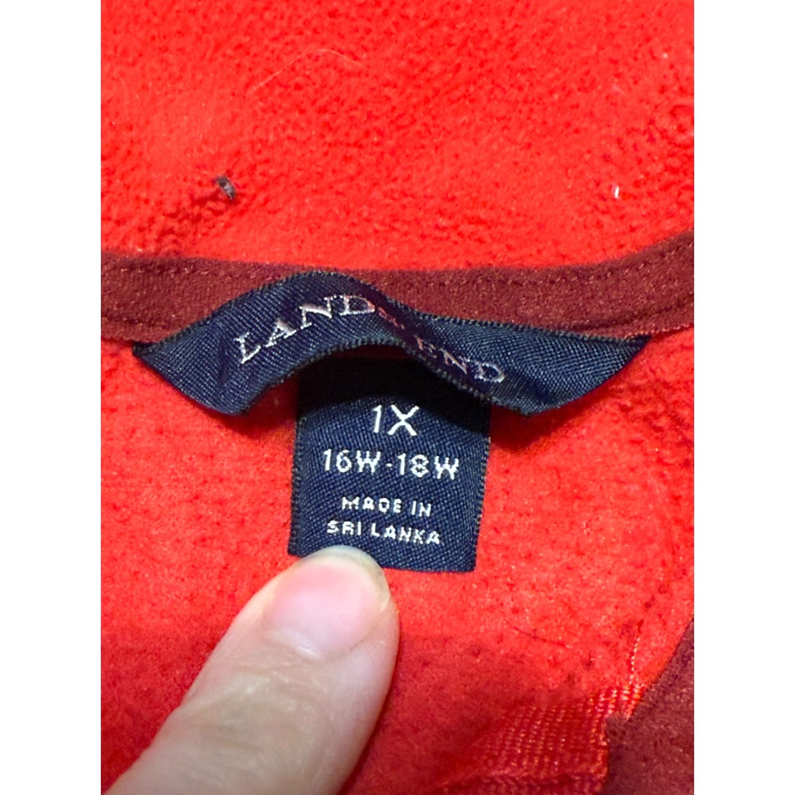 Lands' End Lands' End Sweater Women's Plus 16W-18W Red 1/4 Zipper Pullover Knit Long Sleeve Casual Fall Spring Summer Winter Pullover Mens? Womens Size XXL / US 16-18 / IT 52-54 - 6 Thumbnail