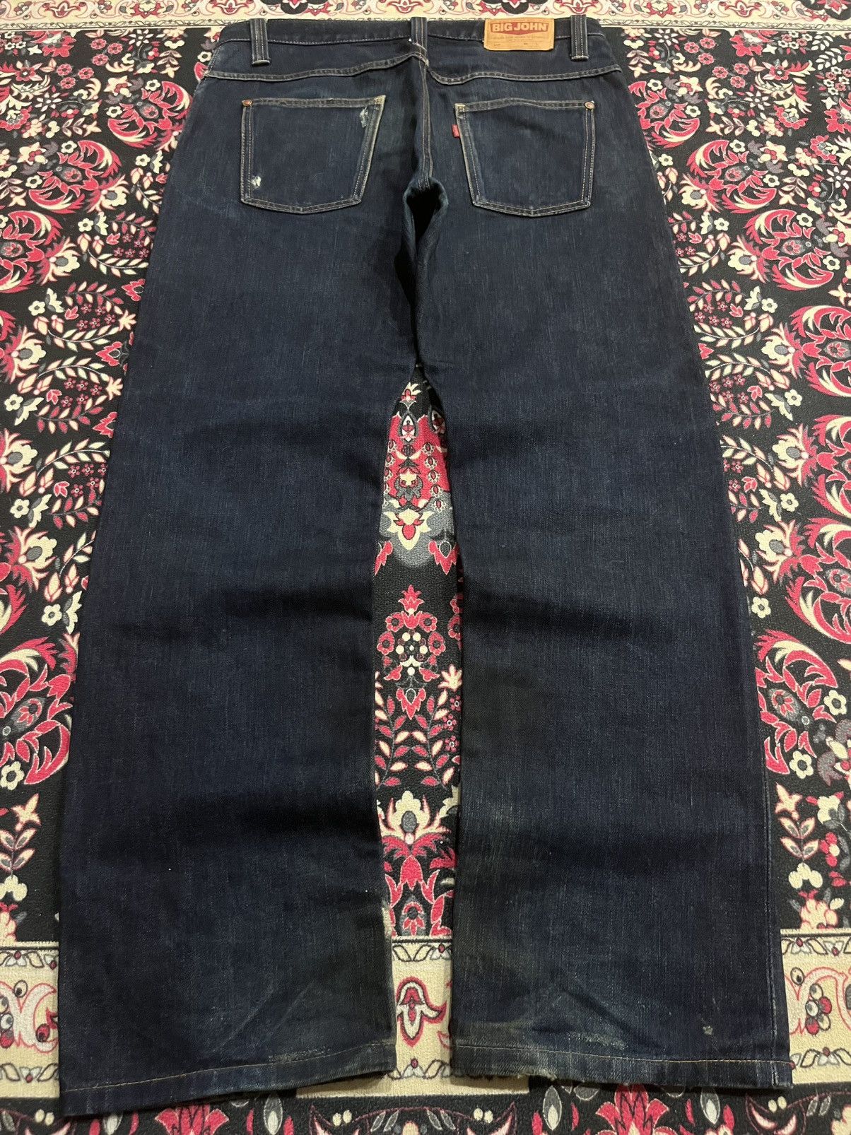 Sugar Cane ⚡️Selvedge⚡️Big John X Takeo Kikuchi Navy Blue Washed Raw Jean Size US 34 / EU 50 - 2 Thumbnail
