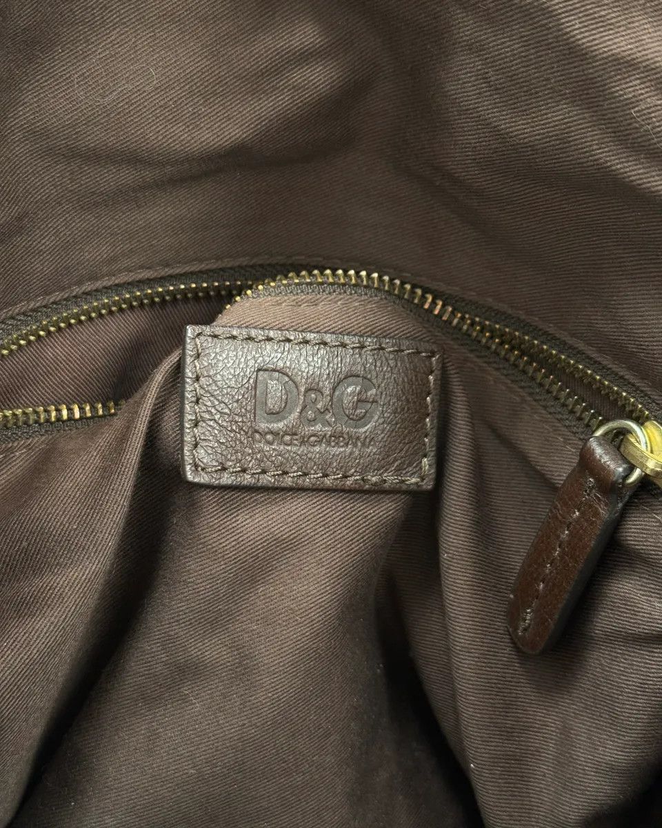 Dolce & Gabbana 2000s Dolce & Gabbana Canvas Leather Studded Shoulder Bag Size ONE SIZE - 11 Thumbnail