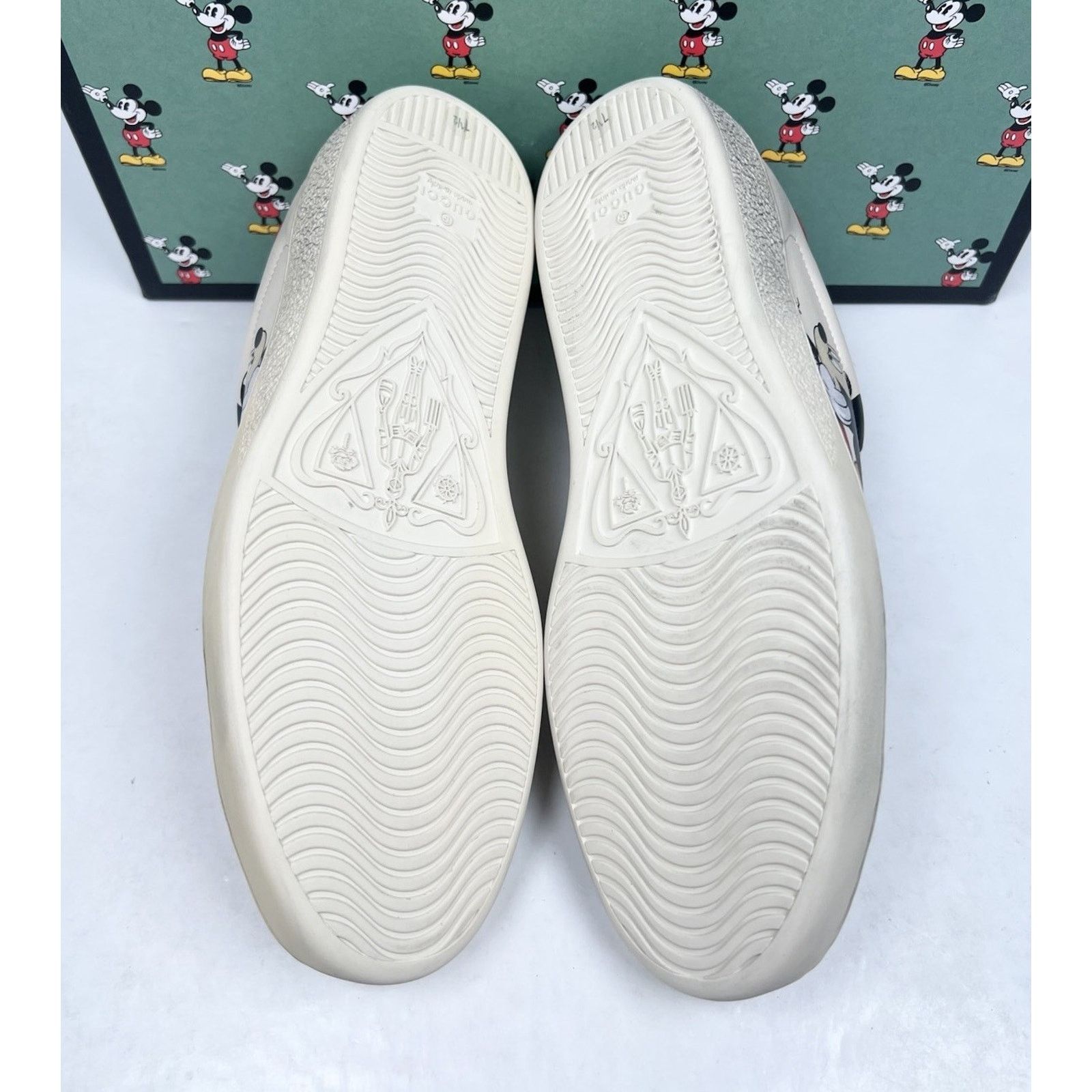 Gucci Size 8US - Gucci Ace x Disney “Mickey” Ivory Leather Size US 8 / EU 41 - 7 Thumbnail
