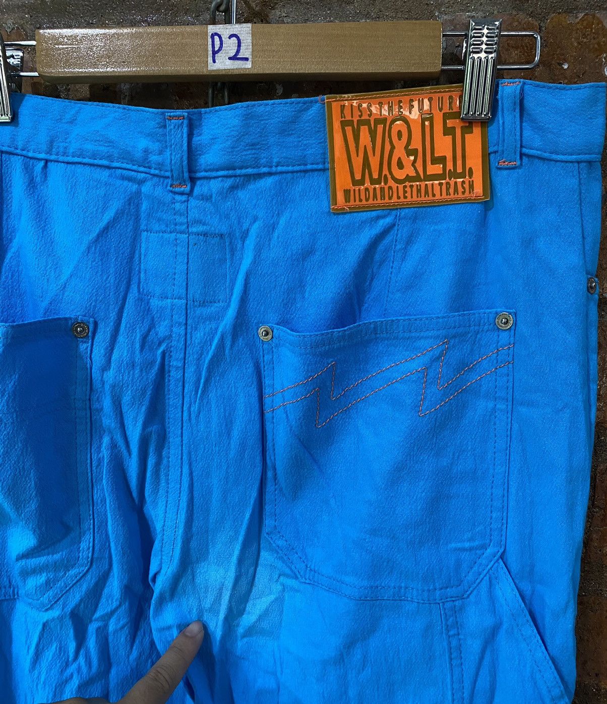W&LT × Walter Van Beirendonck 1990s W&LT Hem Pocket carpenter light cargo pop pant Size US 33 - 17 Thumbnail