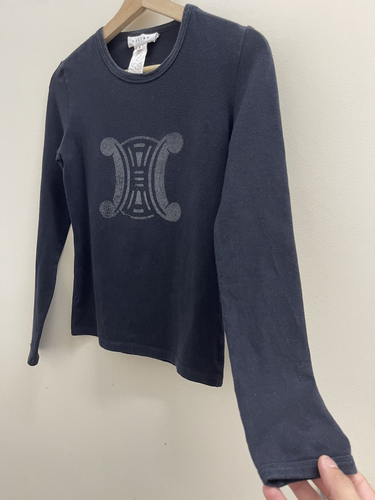 Celine Vintage Celine Printed Logo L/S Shirts Size XXS / US 00 / IT 34 - 5 Thumbnail