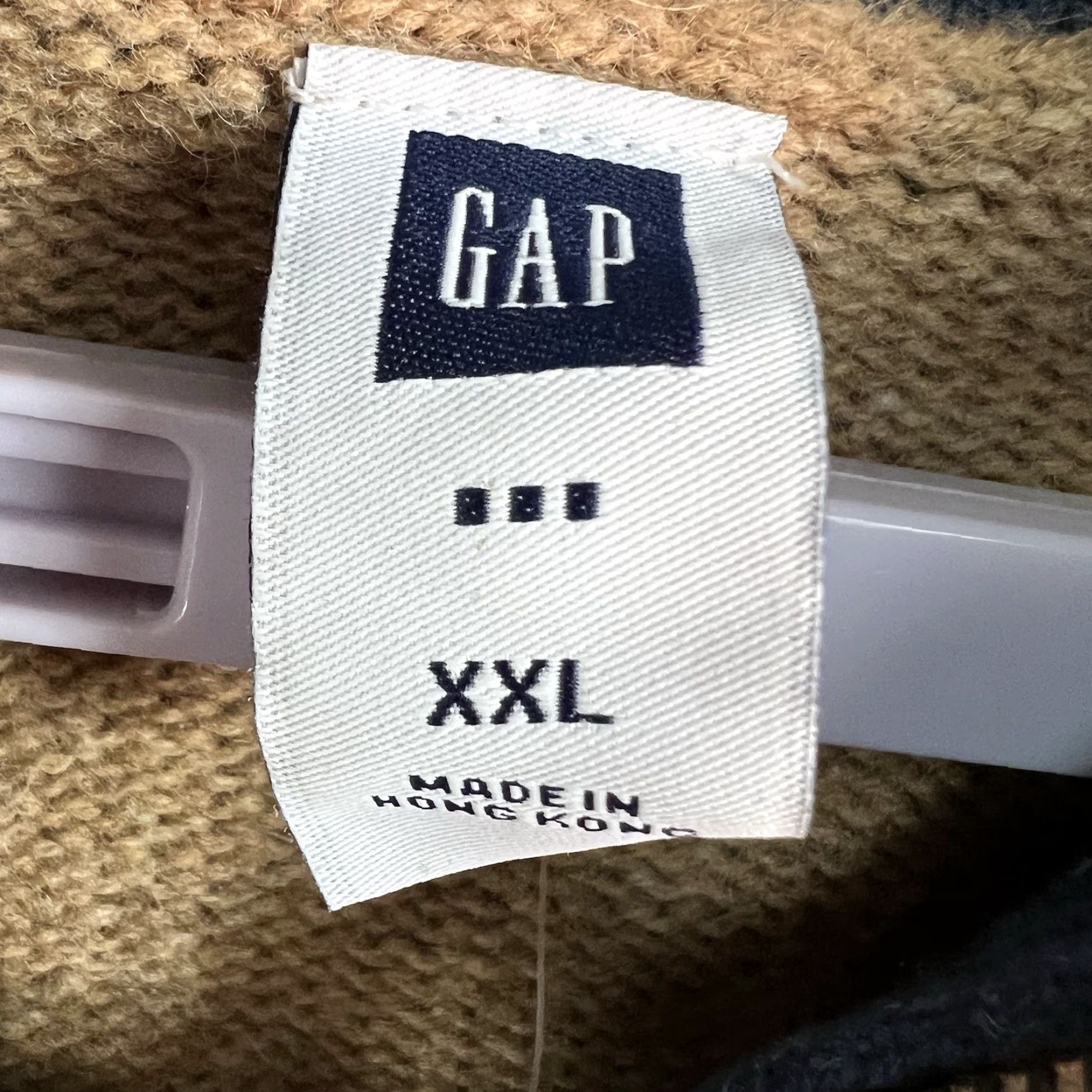 Gap GAP Sweater Main Point: Quarter Zip Lambswool Knit Pullover - 2XL Brown Mens NWT Size US XXL / EU 58 / 5 - 4 Thumbnail