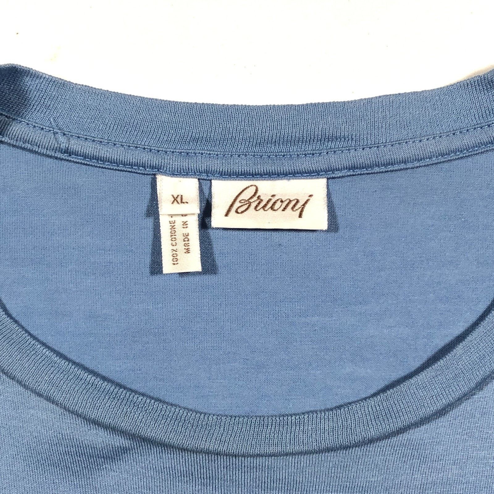 Brioni Brioni Light Blue Pocket Tee T Shirt Soft Cotton Size XL Size US XL / EU 56 / 4 - 3 Thumbnail