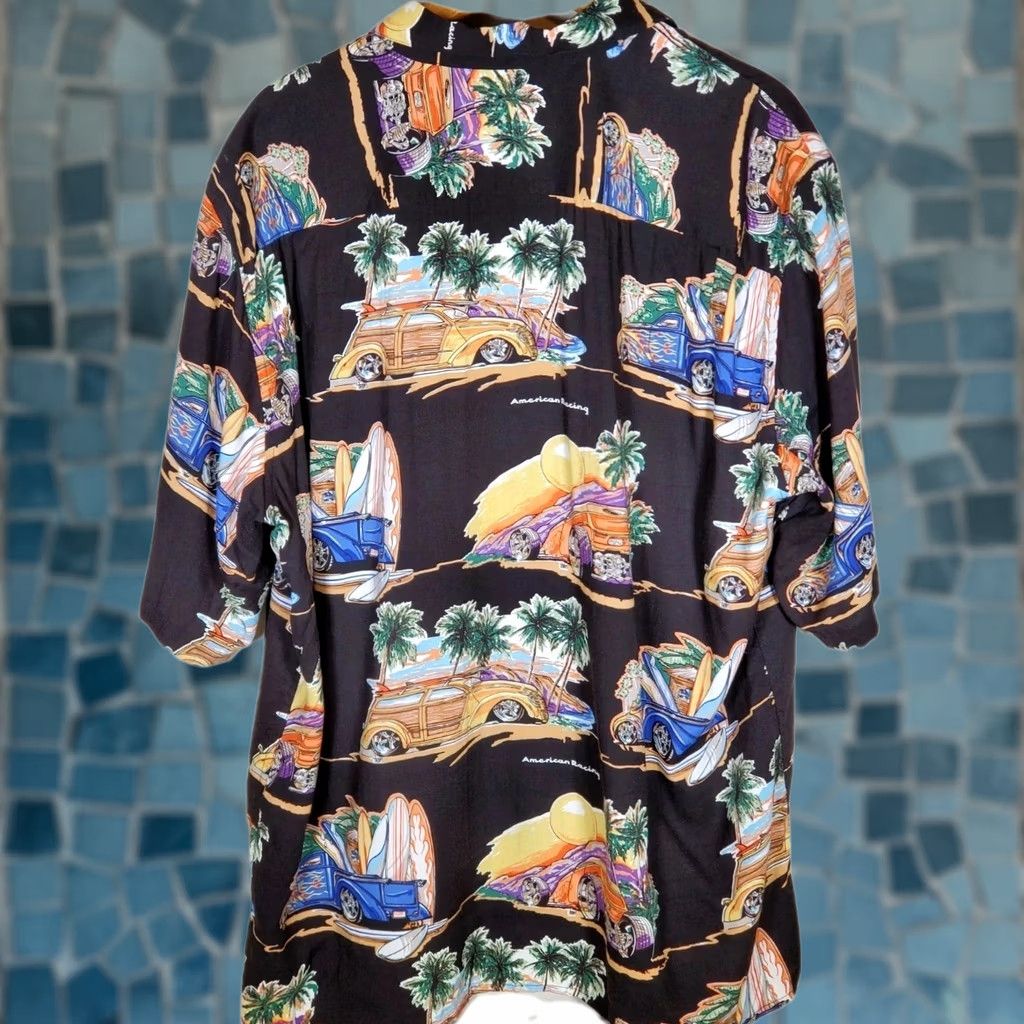 Reyn Spooner Reyn Spooner Shirt Mens L Black Hawaiian Traditionals American Racing Hot Rods Men Size Size US L / EU 52-54 / 3 - 1 Thumbnail