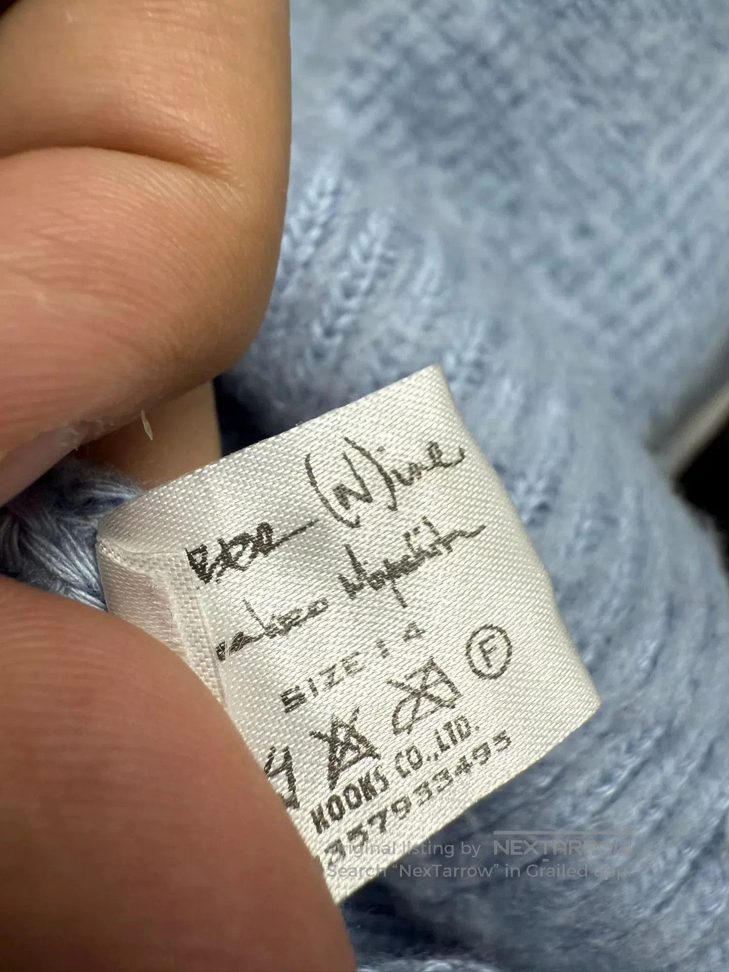 Comme des Garcons Homme Plus Kurt Cobain Inspired Light Blue Sweater. Size US XL / EU 56 / 4 - 7 Thumbnail