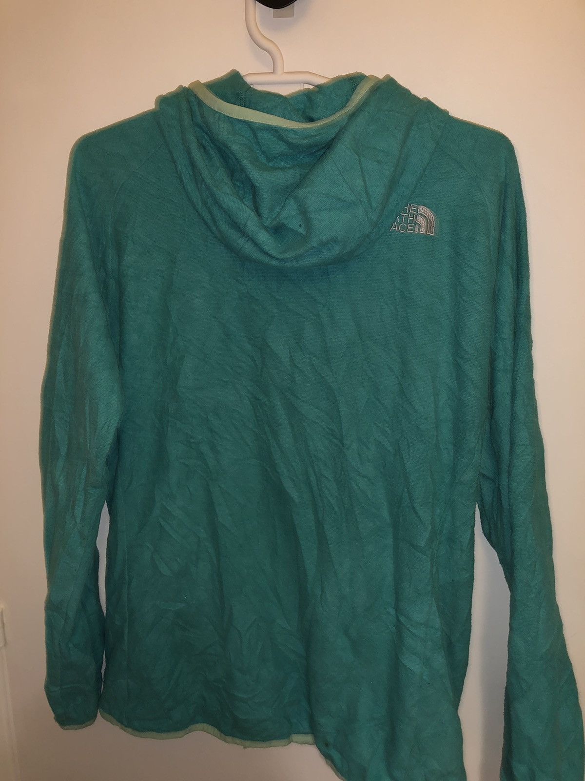 The North Face × Vintage Vintage Teal The North Face Fleece Hooded Jacket Size M / US 6-8 / IT 42-44 - 9 Thumbnail