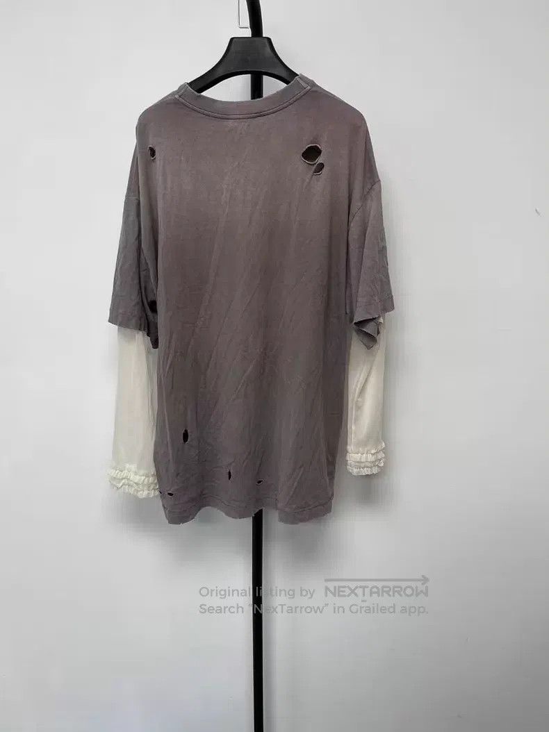 Acne Studios Acne Studios Ripped Two-Piece Long Sleeve T-Shirt, Purple Size S / US 4 / IT 40 - 2 Thumbnail