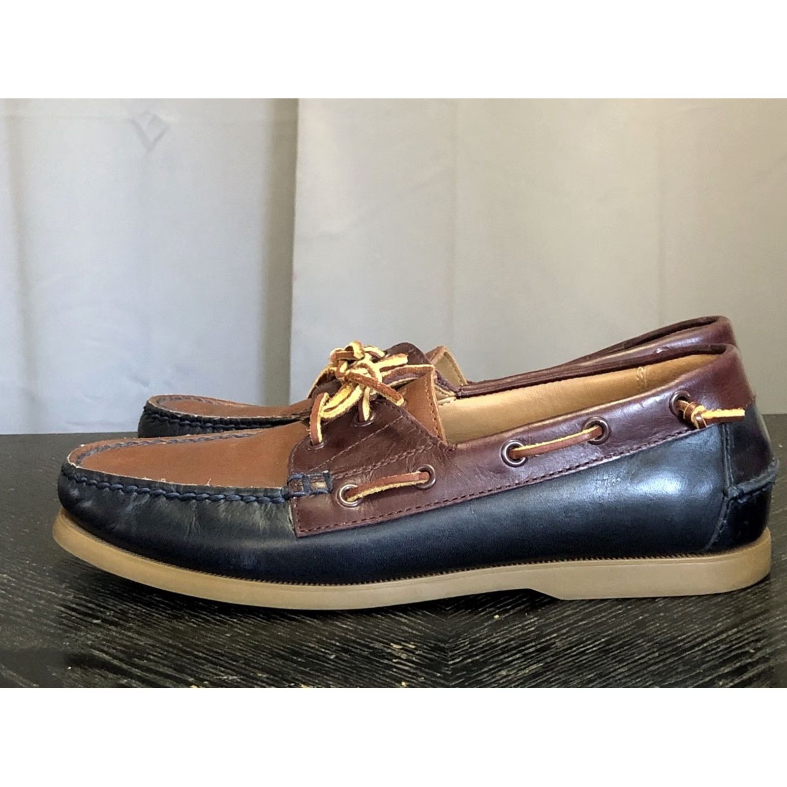 Polo Ralph Lauren Polo Ralph Lauren Mens Boat Shoes Merton Leather Brown Blue Size 9D Size US M / EU 48-50 / 2 - 3 Thumbnail