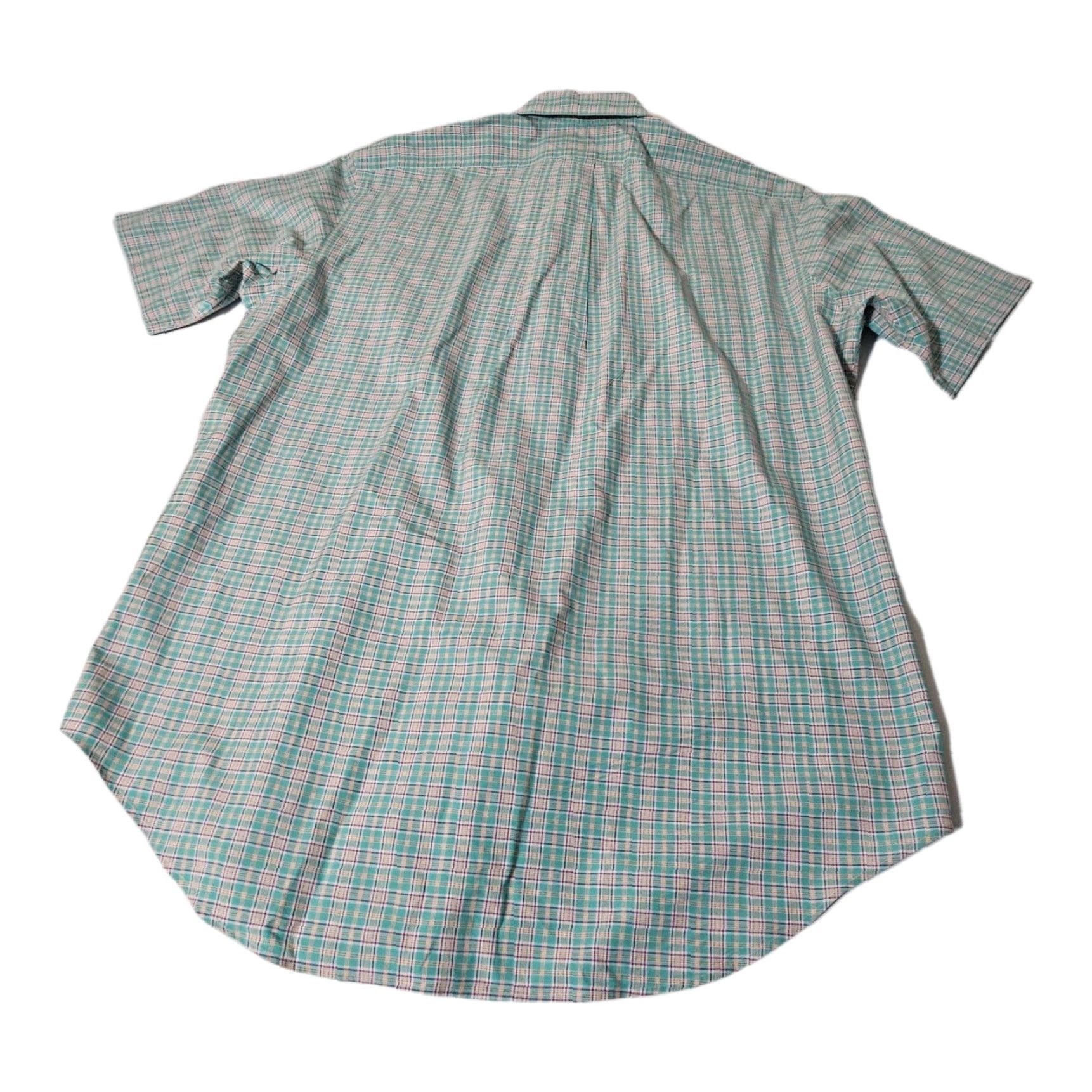 Polo Ralph Lauren VINTAGE Polo Ralph Lauren Green Striped Button-Up Dress Shirt L Men's Large Cotton Oxford Classic Stretch Size 42R - 4 Thumbnail