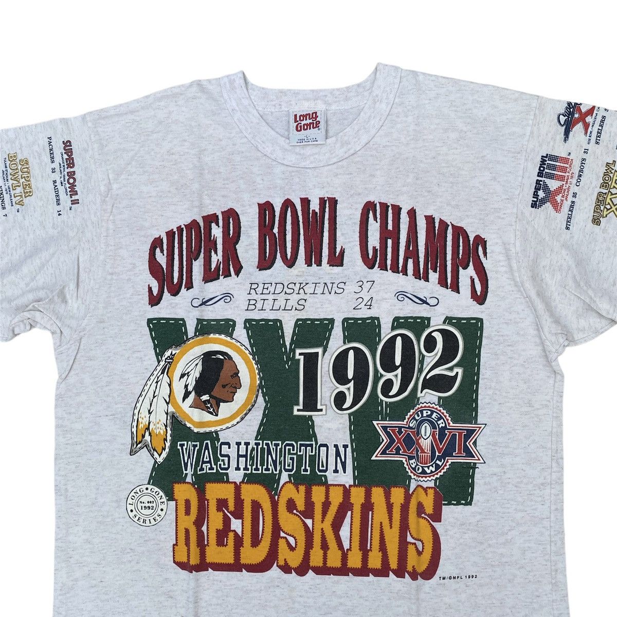 NFL Vintage 90s Long gone Super bowl Redskins tee Size US L / EU 52-54 / 3 - 4 Thumbnail