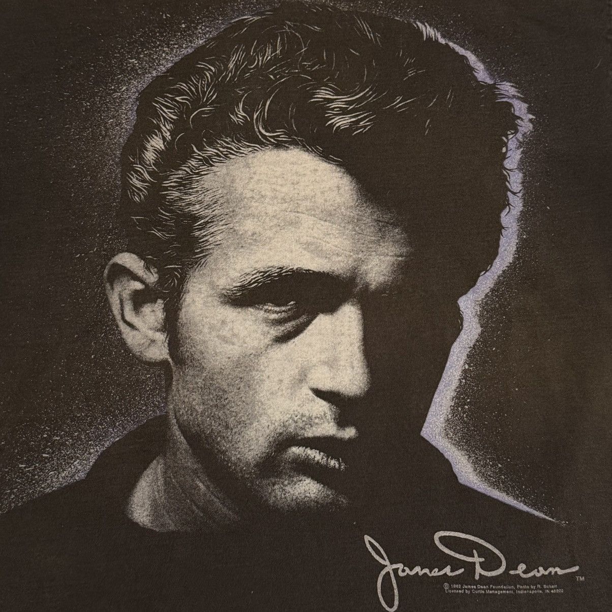 Vintage Vintage 1982 single stitch James Dean portrait signature tee Size US L / EU 52-54 / 3 - 1 Thumbnail