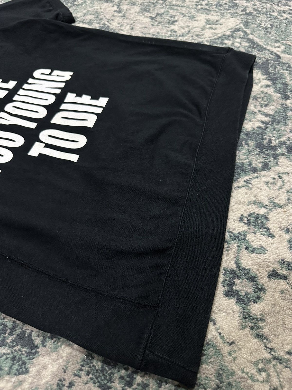 Too Fast To Live Too Young To Die Disstressed Cream Soda Tee