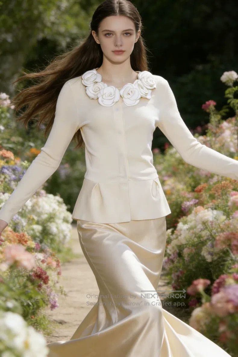 Valentino Valentino Cream umbrella pendulum crew neck detachable thr Size S / US 4 / IT 40 - 4 Thumbnail