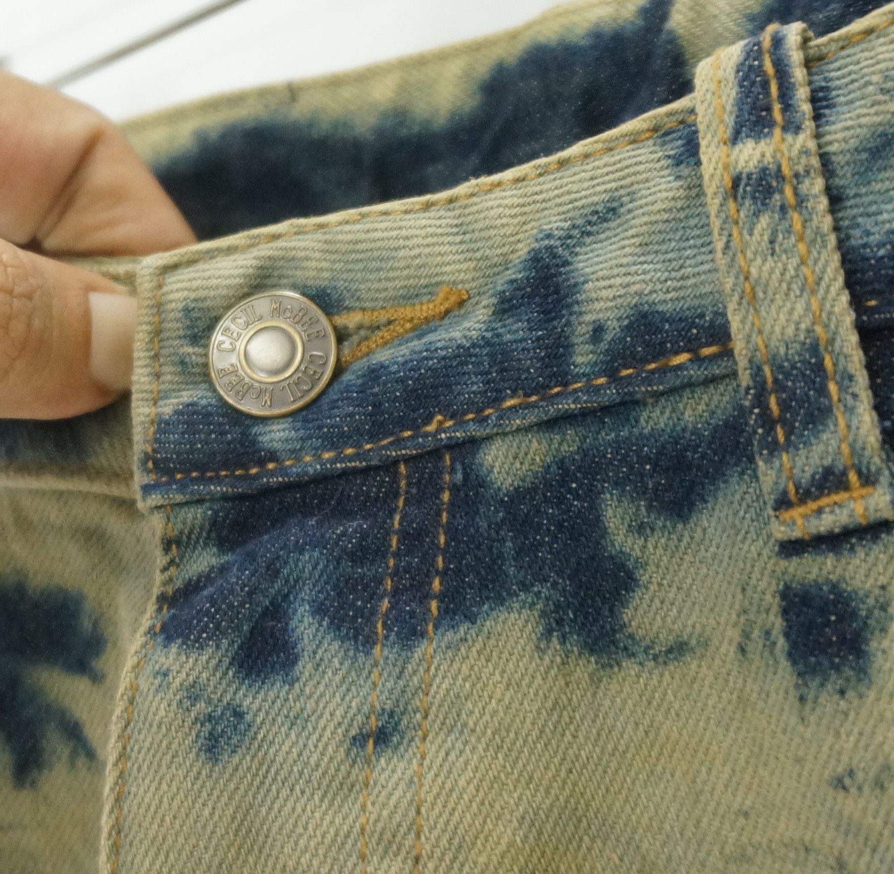 Japanese Brand 🔥 Cecil McBee Acid Wash Flared Women's Jeans Size 27" / US 4 / IT 40 - 5 Thumbnail