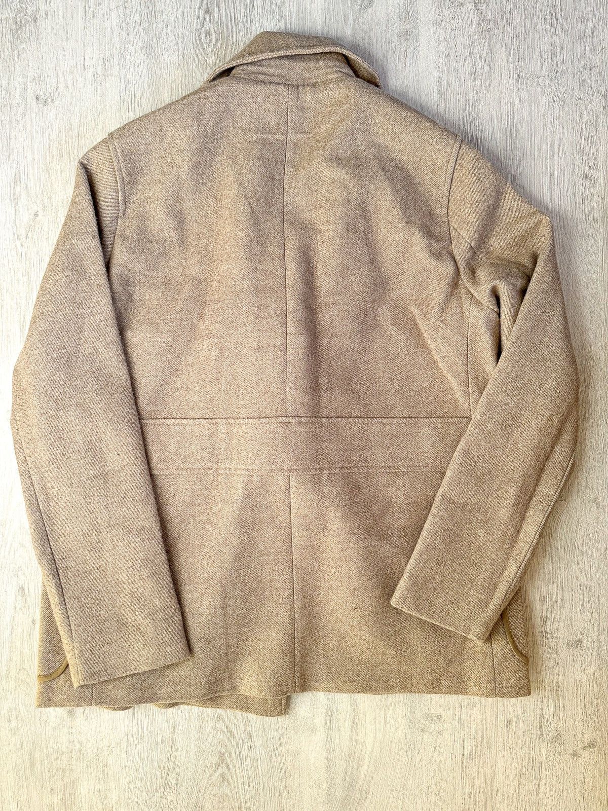 Folk FOLK Mens Sand Oat Beige Double Breasted Pocket Front Coat Size US L / EU 52-54 / 3 - 4 Thumbnail
