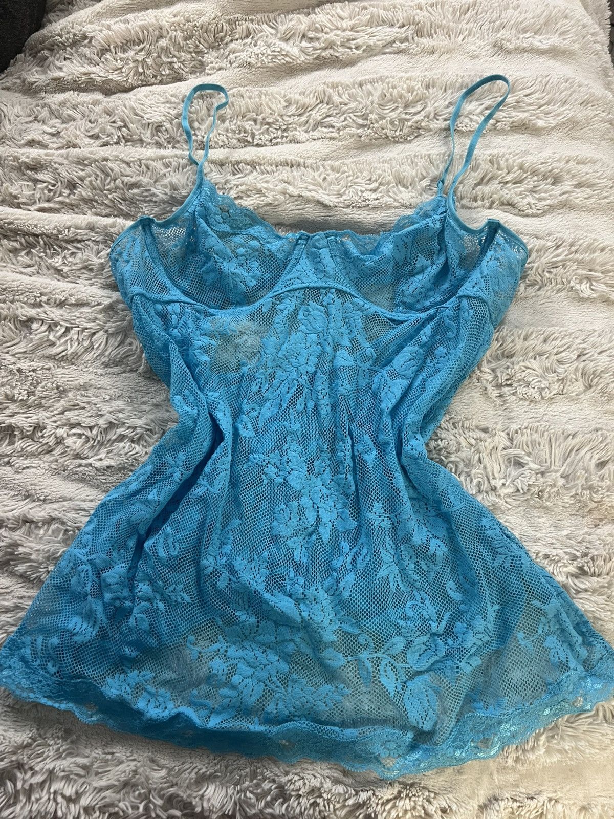 Victoria's Secret Blue Floral Sheer Victoria’s Secret Slip Size XL / US 12-14 / IT 48-50 - 1 Thumbnail
