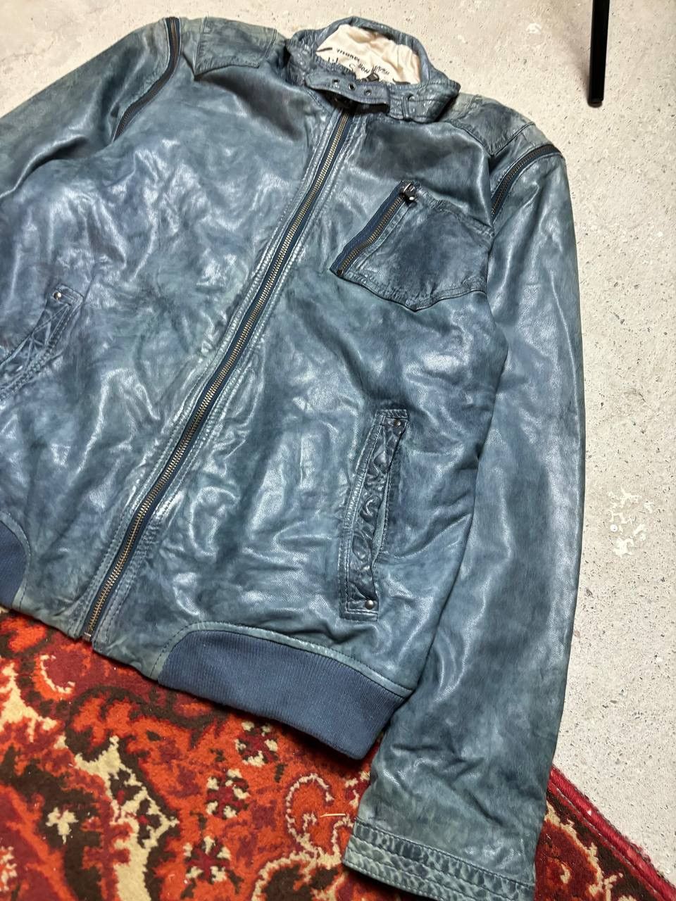 Leather × Vintage Vintage Y2K Denims Goods Leather Biker Poell Style Jacket Size US M / EU 48-50 / 2 - 2 Thumbnail
