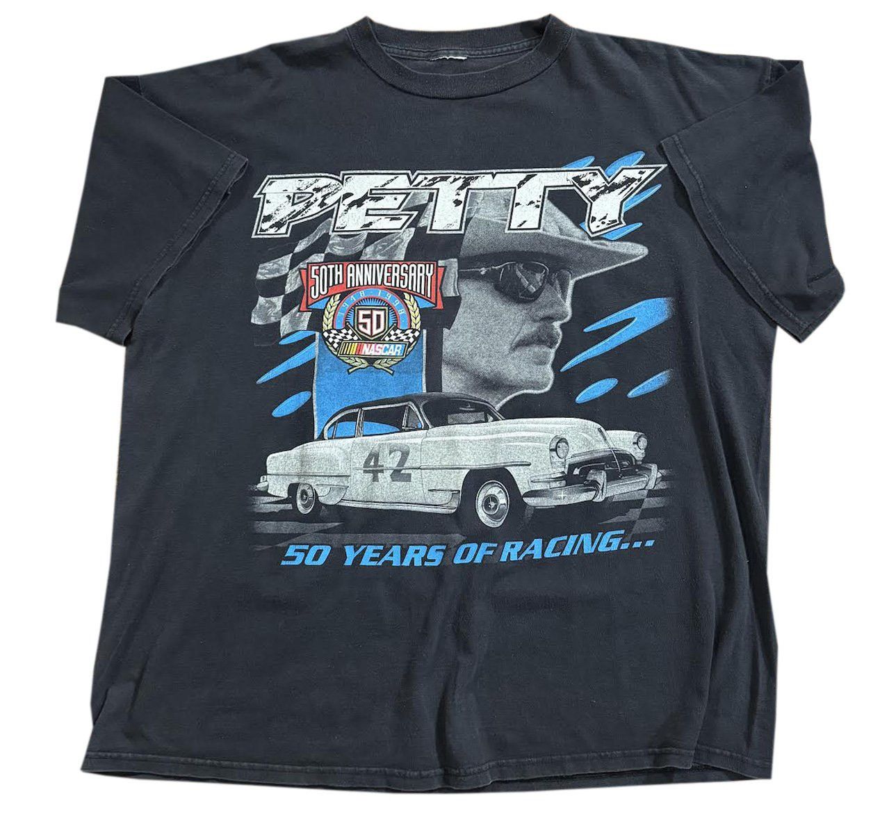 Vintage Vintage Kyle Petty 50 Years Of Racing T Shirt (Size XL) Size US XL / EU 56 / 4 - 1 Thumbnail
