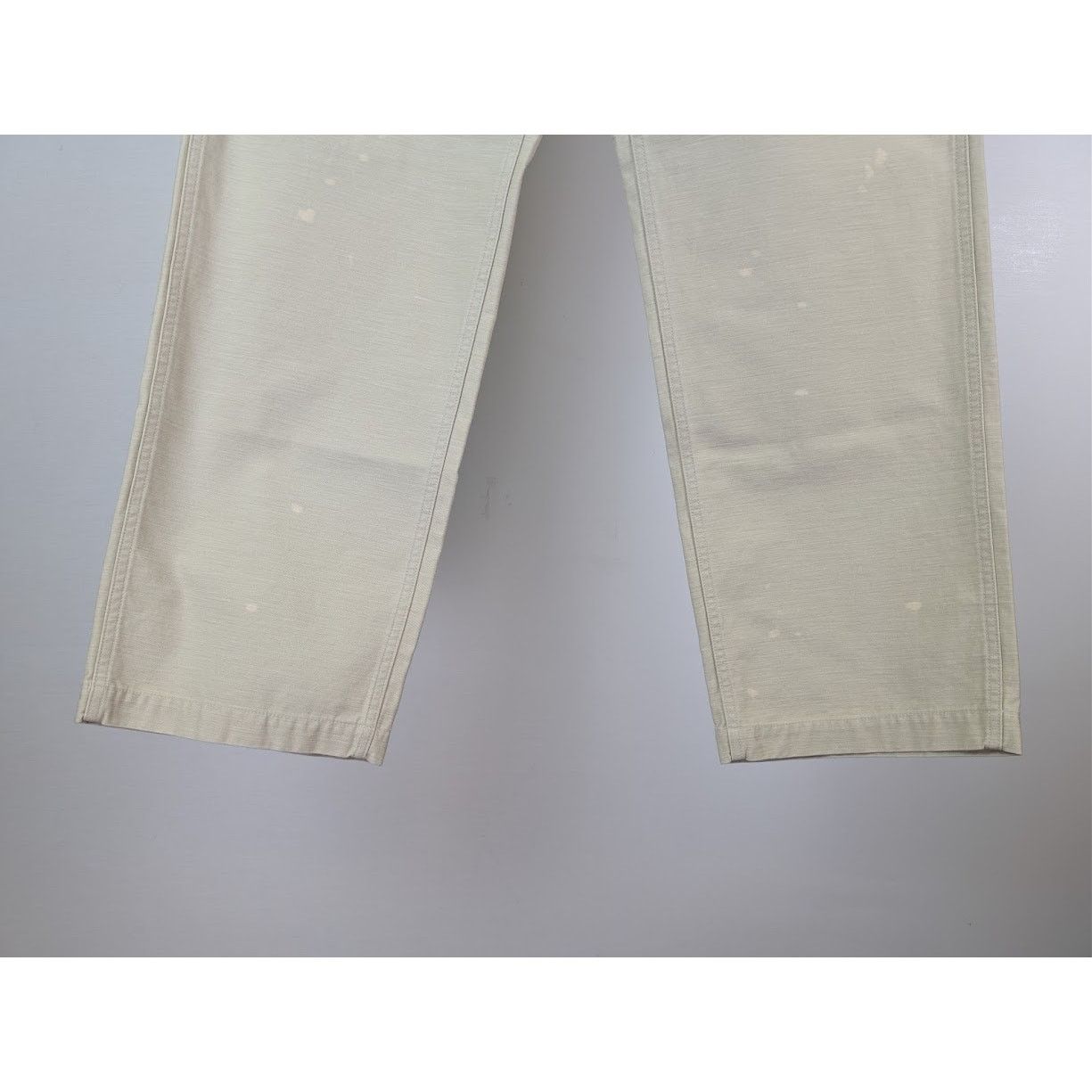 Auralee o1rshd1 Washed Baggy Satin Bleached Baker Pant in Dust Ivory Size US 36 / EU 52 - 4 Thumbnail