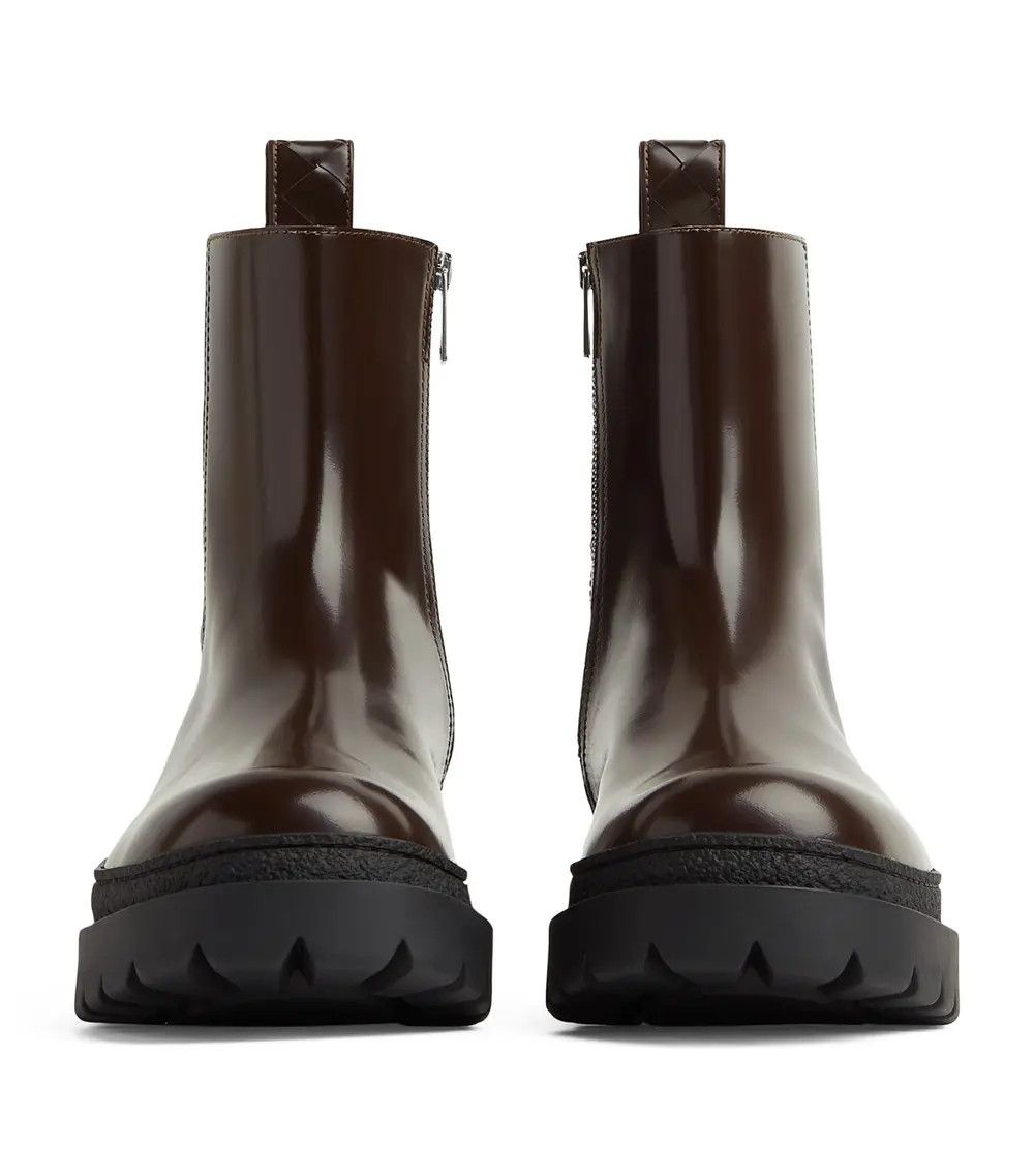 Bottega Veneta o1s1rm1025 Leather Highway Ankle Boots in Brown Size US 7 / EU 40 - 2 Thumbnail