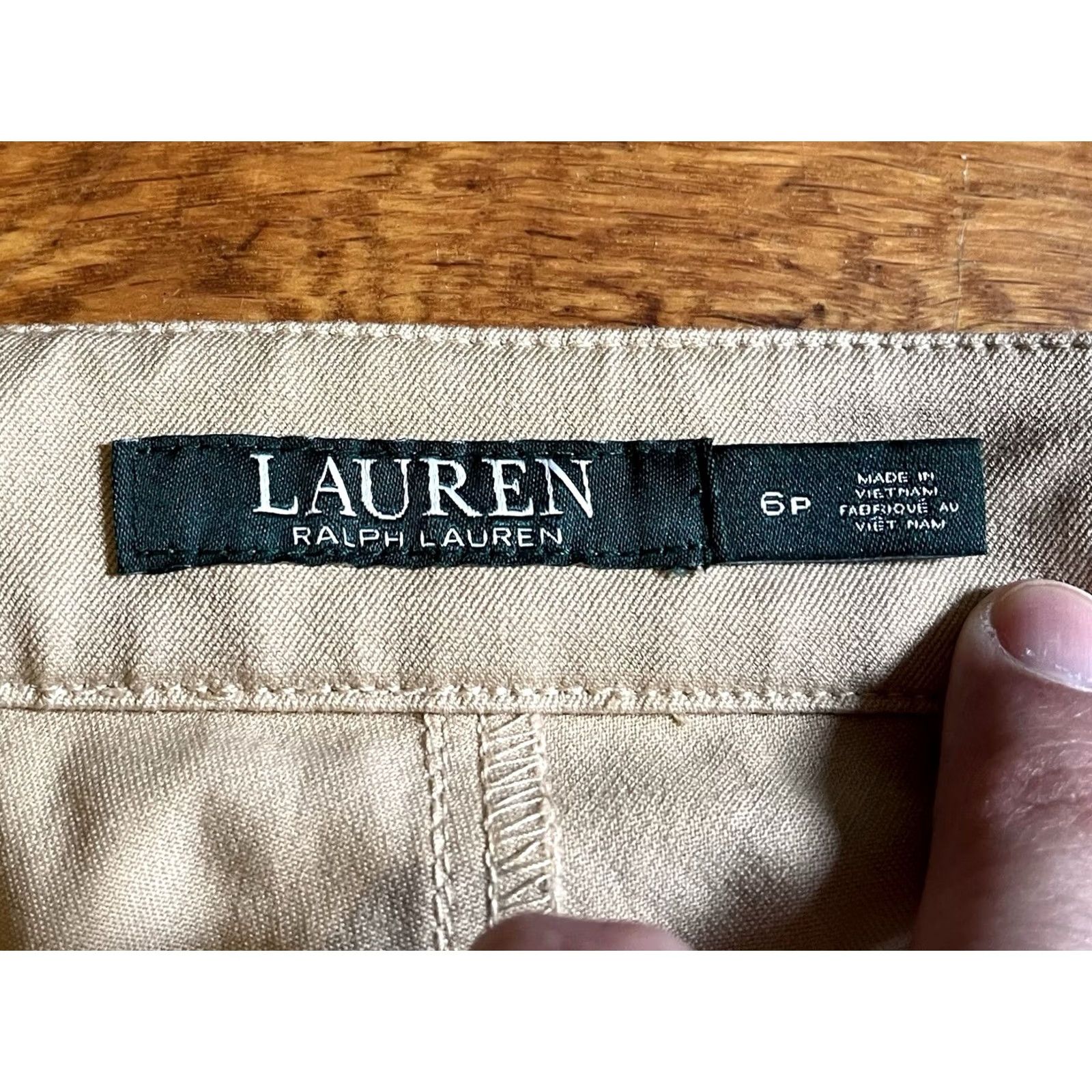 Ralph Lauren Lauren Ralph Lauren Crop Pants Chino Women's 6P Petite Tan Beig e? Size 28" / US 6 / IT 42 - 6 Thumbnail