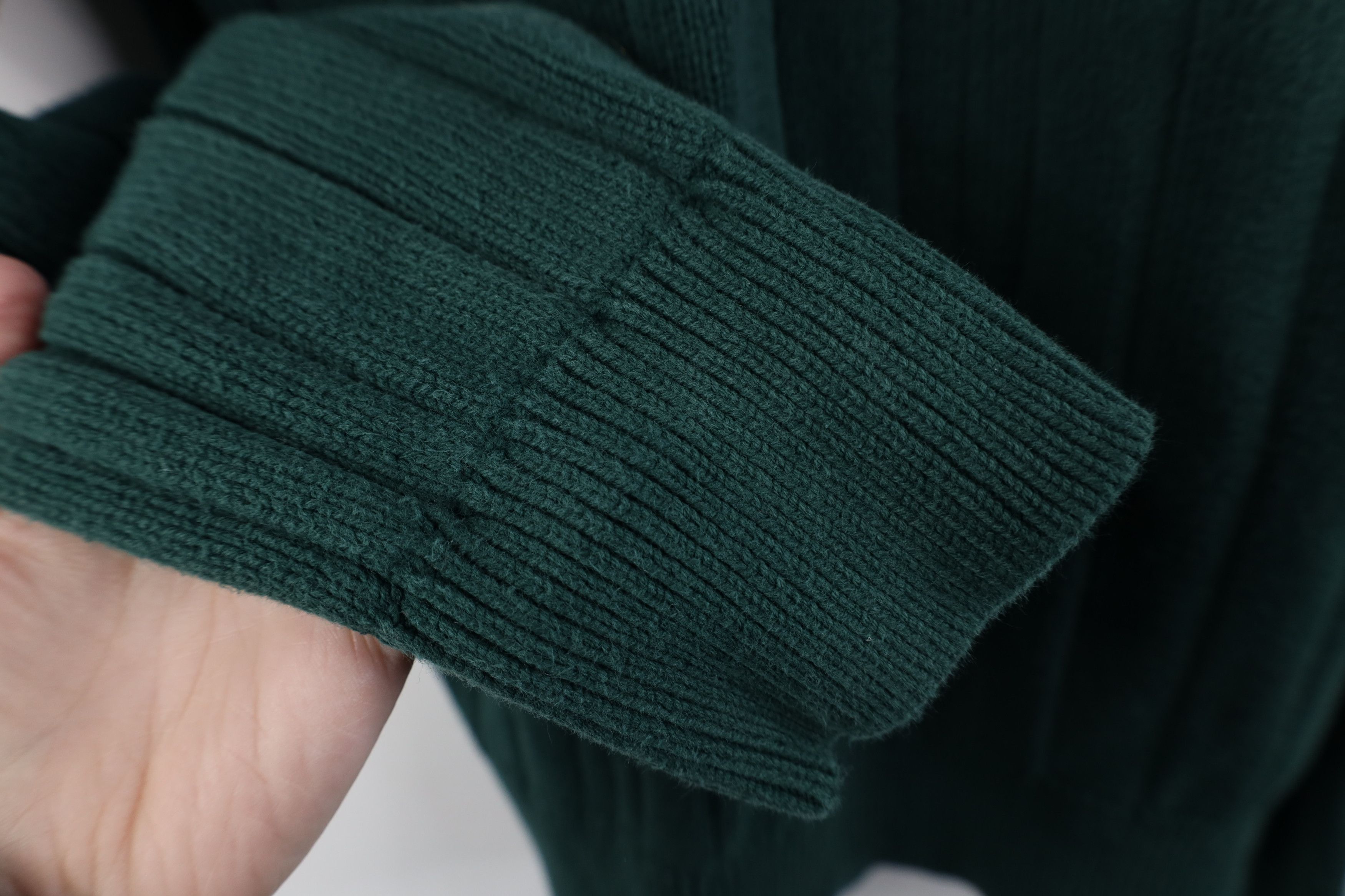 Nautica Vintage 90s Nautica Cotton Cable Ribbed Knit Sweater Green Size US L / EU 52-54 / 3 - 9 Thumbnail