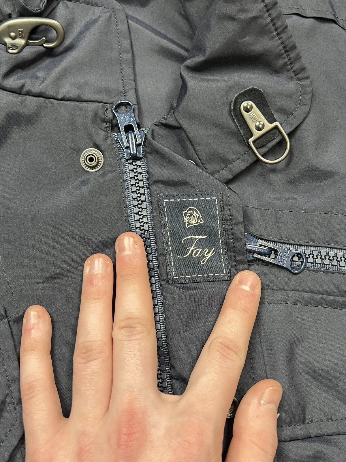 Fay Fay Military Style Lightweight Hooded Jacket (Y0276) Size US S / EU 44-46 / 1 - 7 Thumbnail