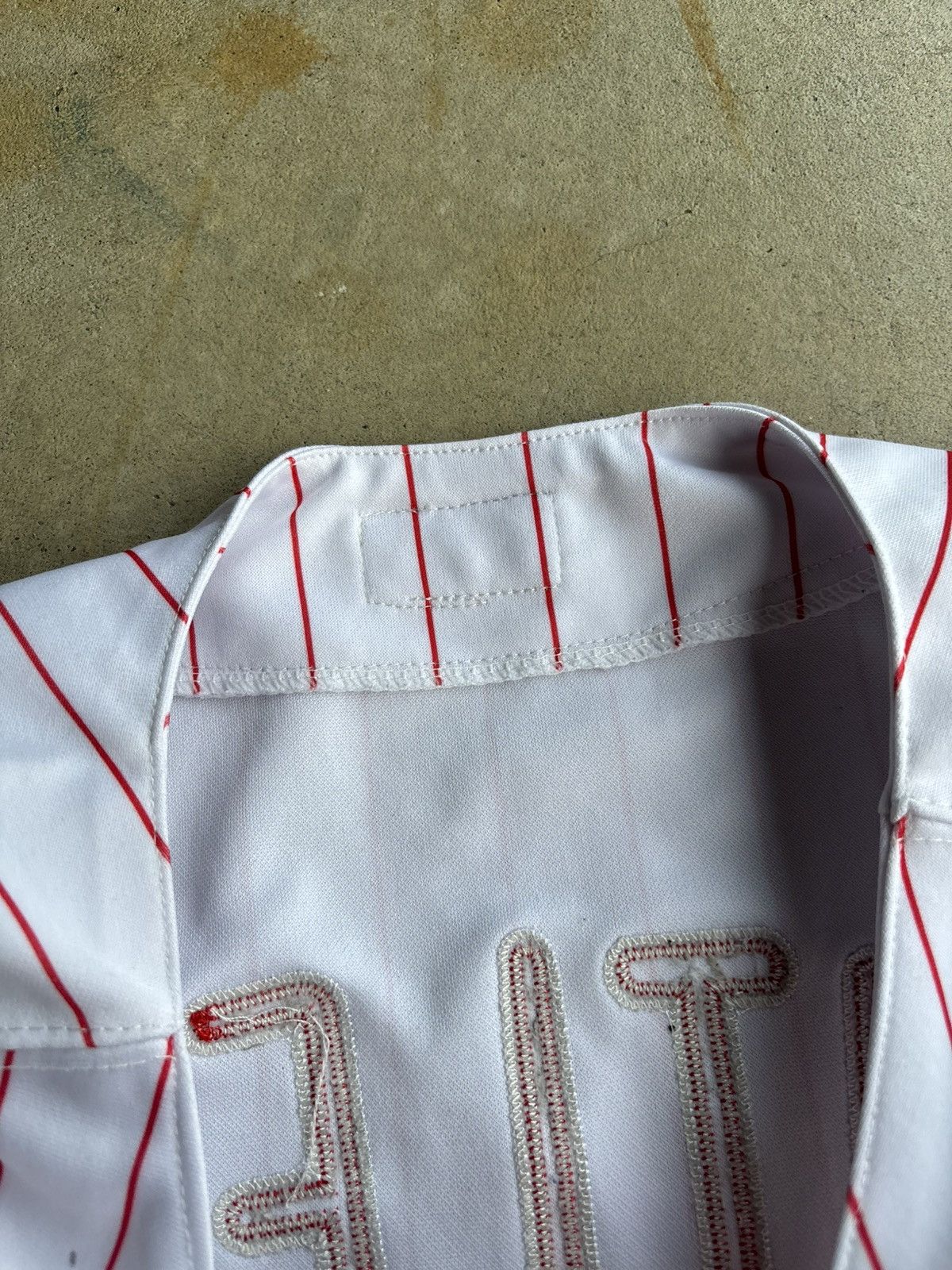 Majestic × Vintage Crazy 2008 Philadelphia Phillies Boxy Pinstripe Jersey Size US XL / EU 56 / 4 - 7 Thumbnail