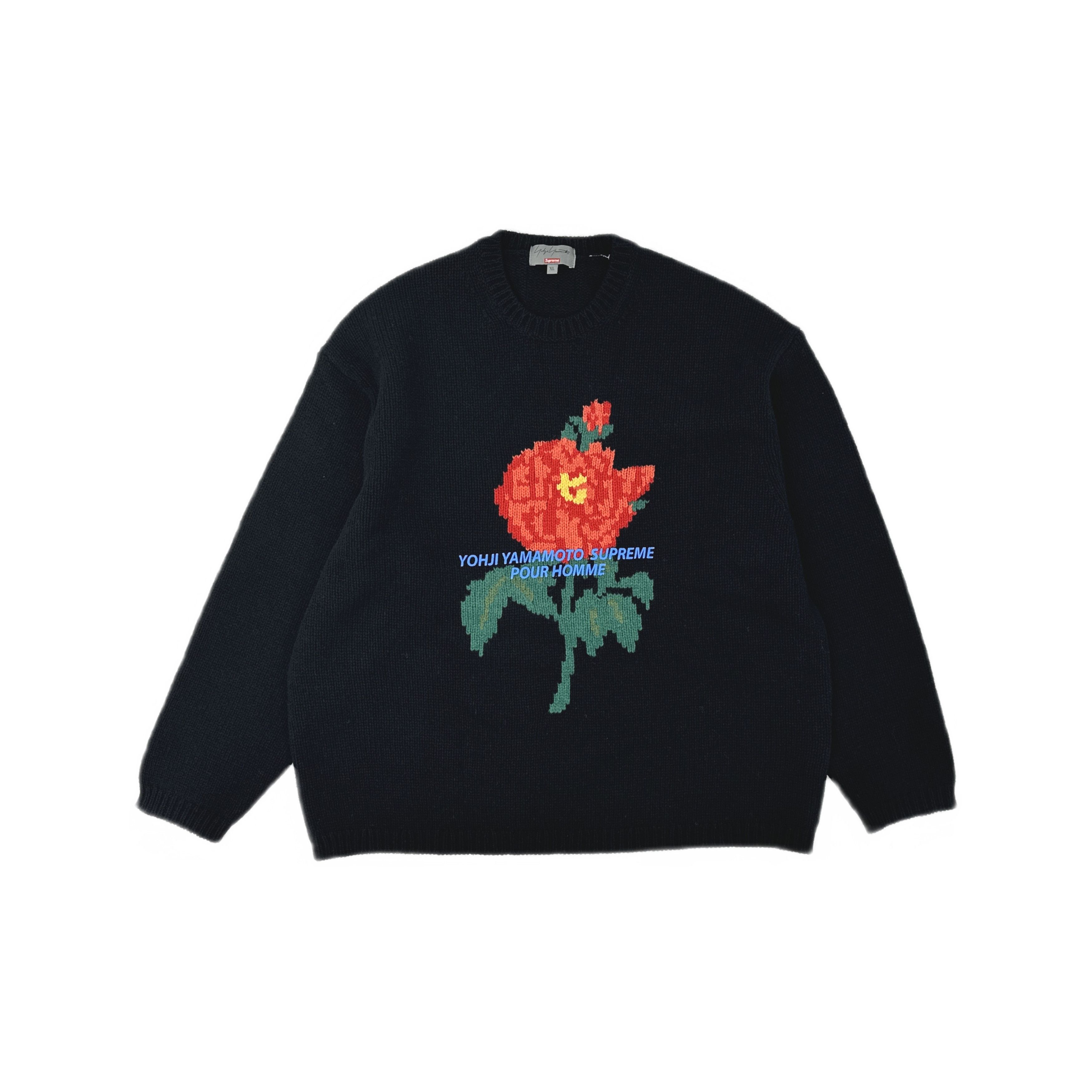 Supreme Supreme x Yohji Yamamoto Flower Sweater Size XL Size US XL / EU 56 / 4 - 1 Thumbnail