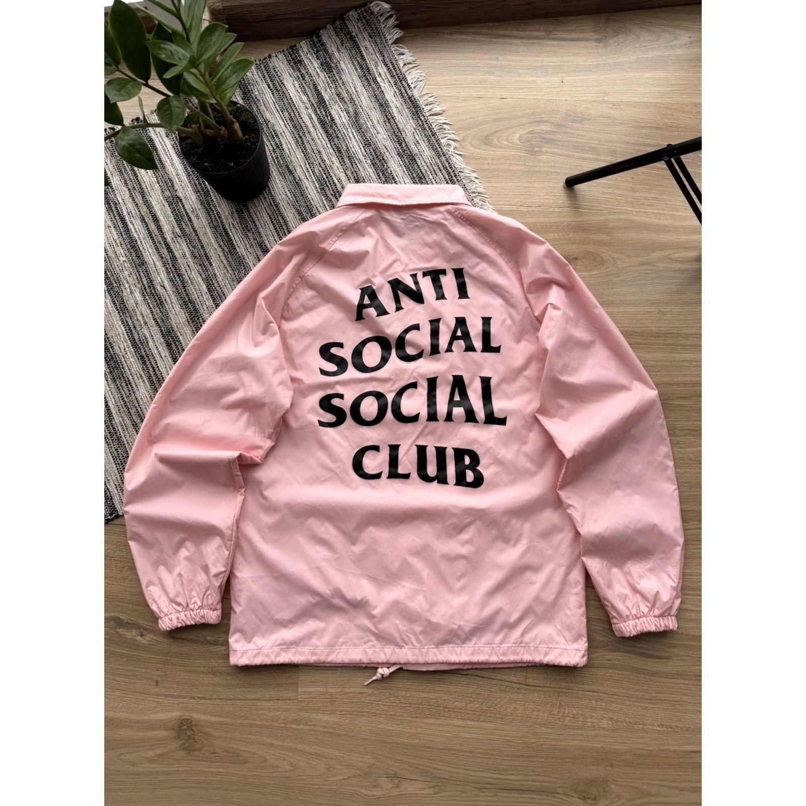 Anti Social Social Club VINTAGE Anti Social Social Club Jacket Mens Windbreaker Pink S USA Made Nylon Chest 53cm Length 69cm Size US S / EU 44-46 / 1 - 5 Thumbnail