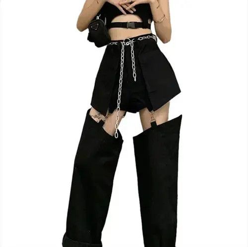 Japanese Brand Hollow Out Slit Design High Waist 2022 Womens Jeans Size 30" / US 8 / IT 44 - 5 Thumbnail