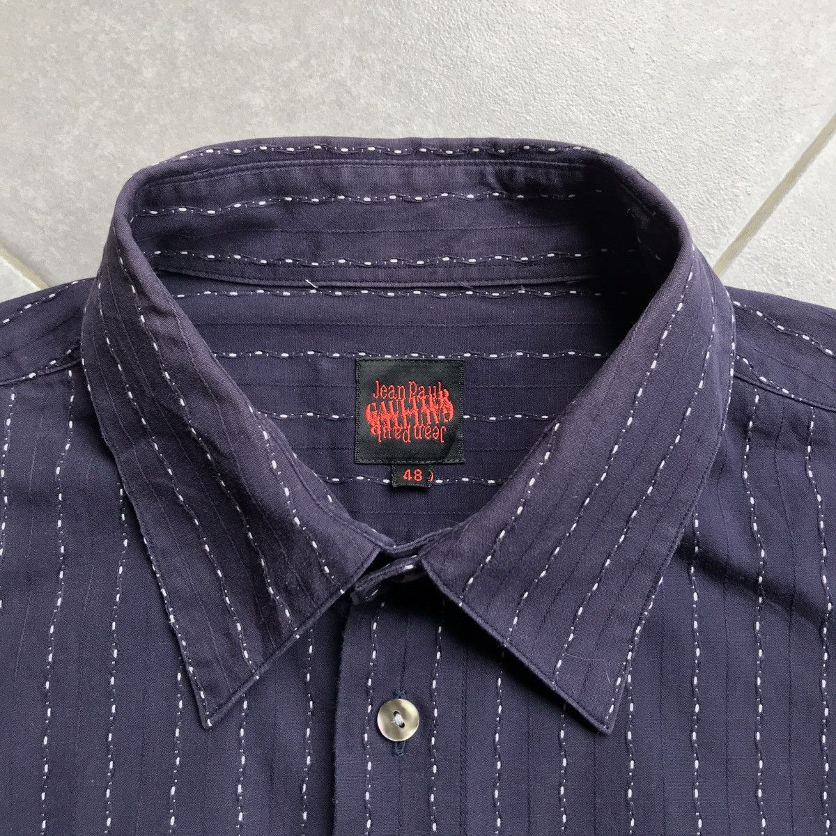 Jean Paul Gaultier Jean Paul Gaultier sashiko pattern shirt Size US M / EU 48-50 / 2 - 7 Thumbnail