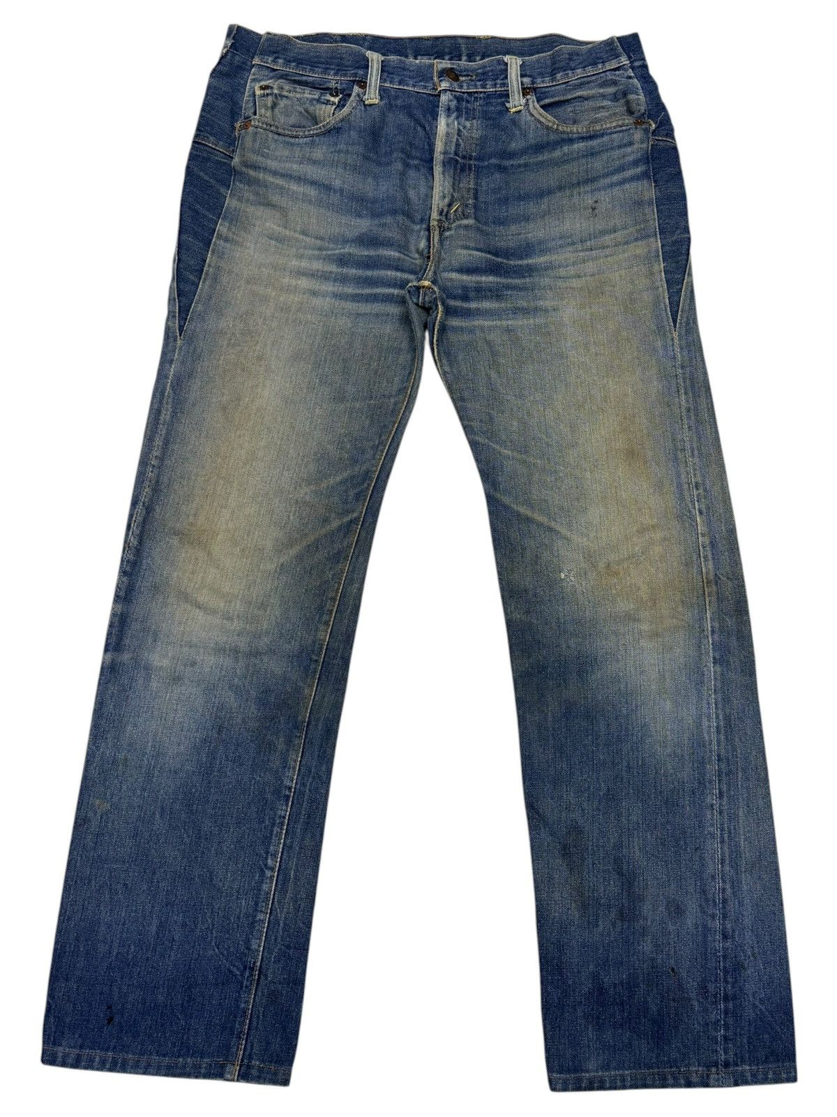 Levi's Levis 505 70s Button 8 Distressed Denim Jeans Size US 35 - 12 Thumbnail