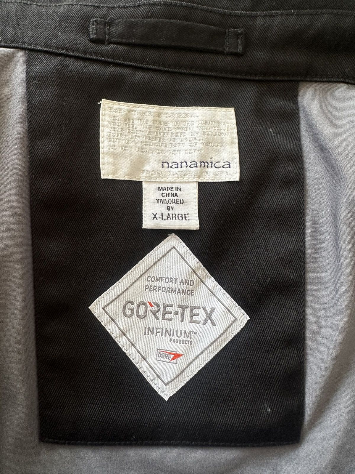 Nanamica Nanamica GORE-TEX INFINIUM Chino Crew Jacket - Black XL Size US XL / EU 56 / 4 - 11 Thumbnail