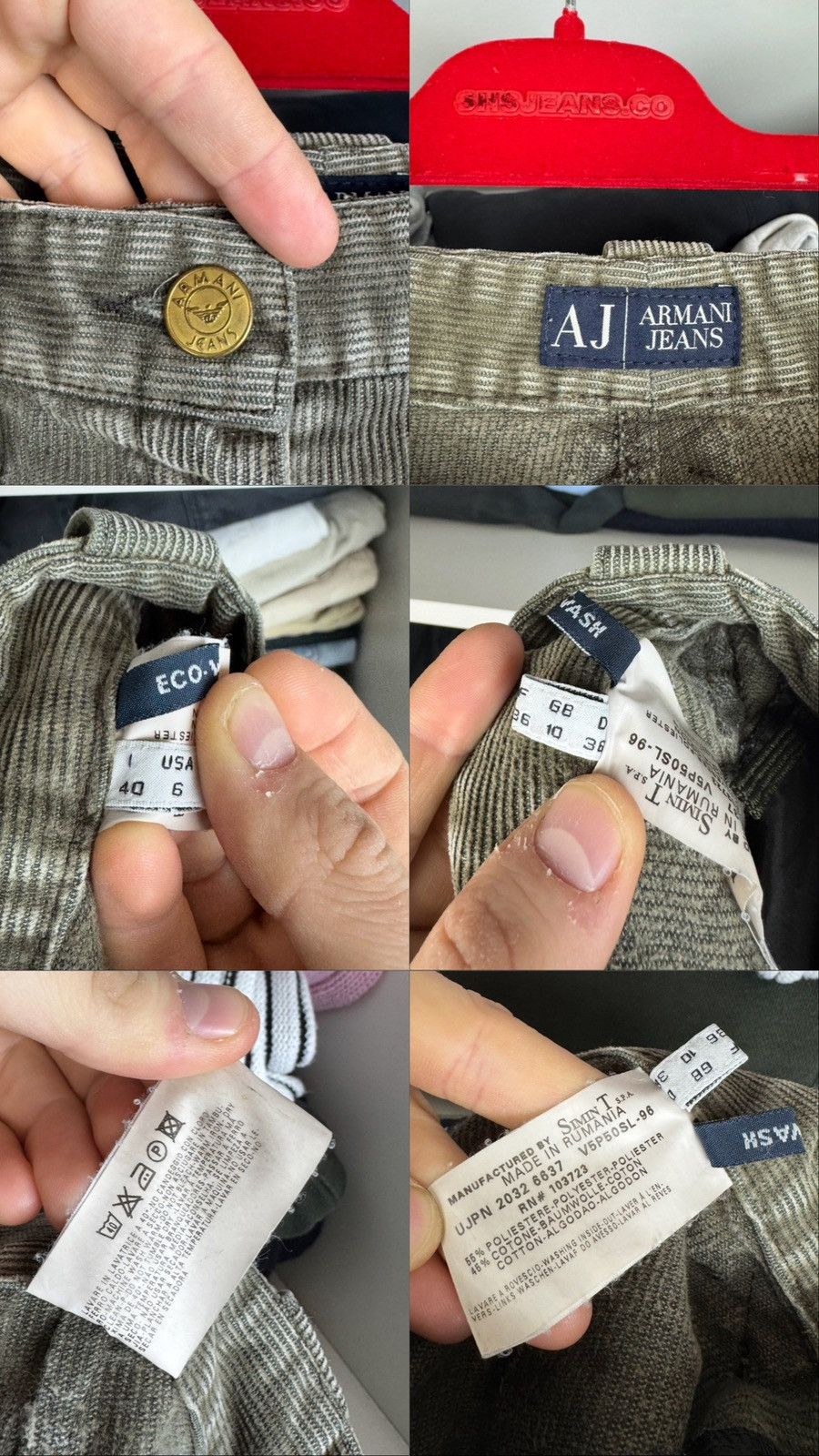 Armani Armani Jeans Women's Corduroy Lace-Up Biker Pants Size 28" / US 6 / IT 42 - 3 Thumbnail