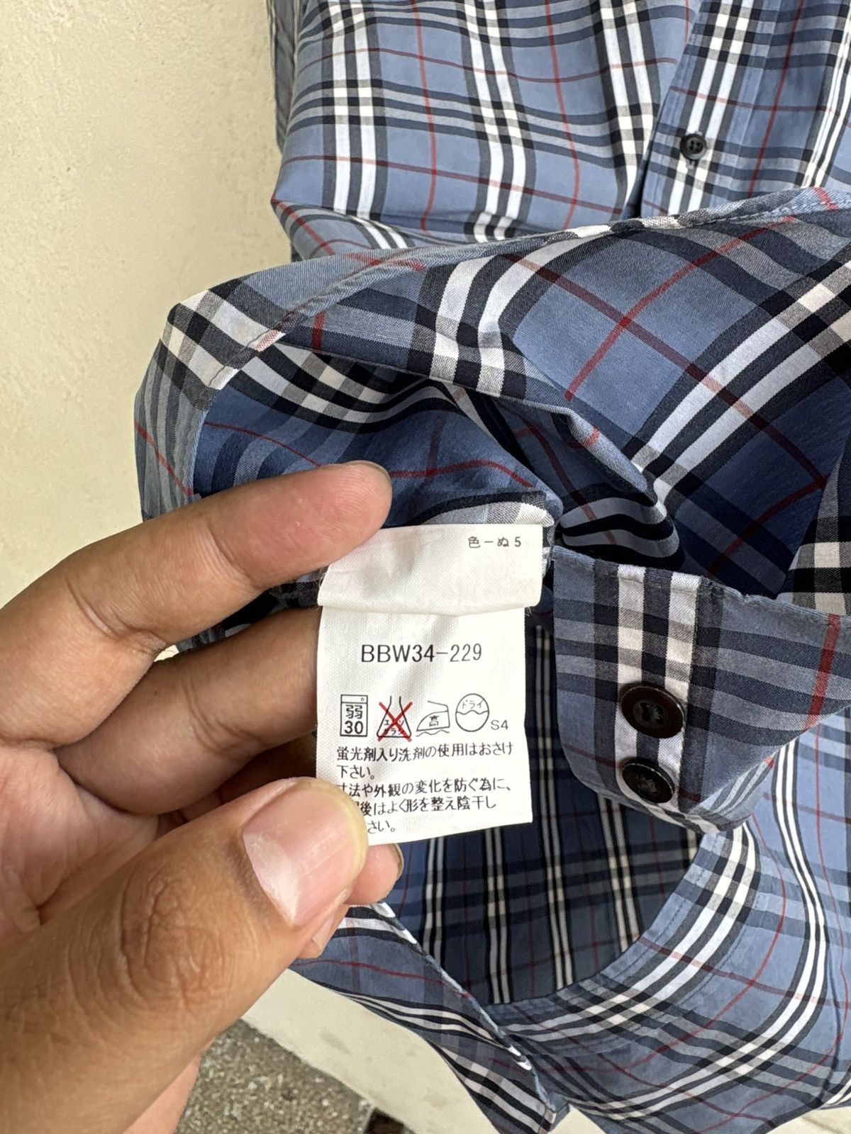 Burberry 90s Archive Novacheck blue Burberrys button up Size US M / EU 48-50 / 2 - 5 Thumbnail