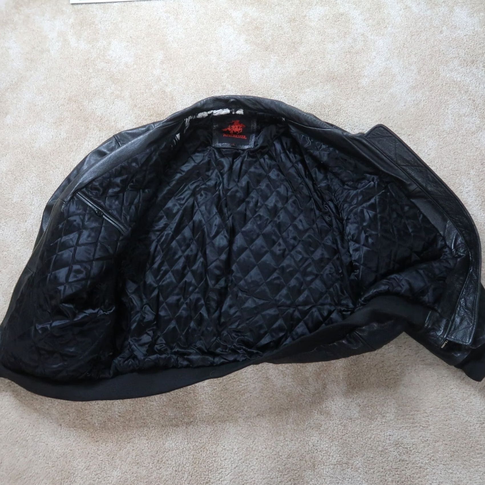 Vintage VINTAGE Winchester Leather Jacket Men XL Full Zip Insulated Bomber Coat Black Size US XL / EU 56 / 4 - 2 Thumbnail