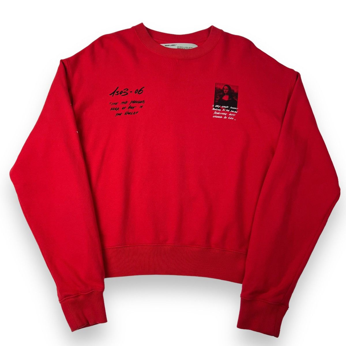 Off-White Off-White Mona Lisa Red Sweatshirt Size US L / EU 52-54 / 3 - 2 Thumbnail