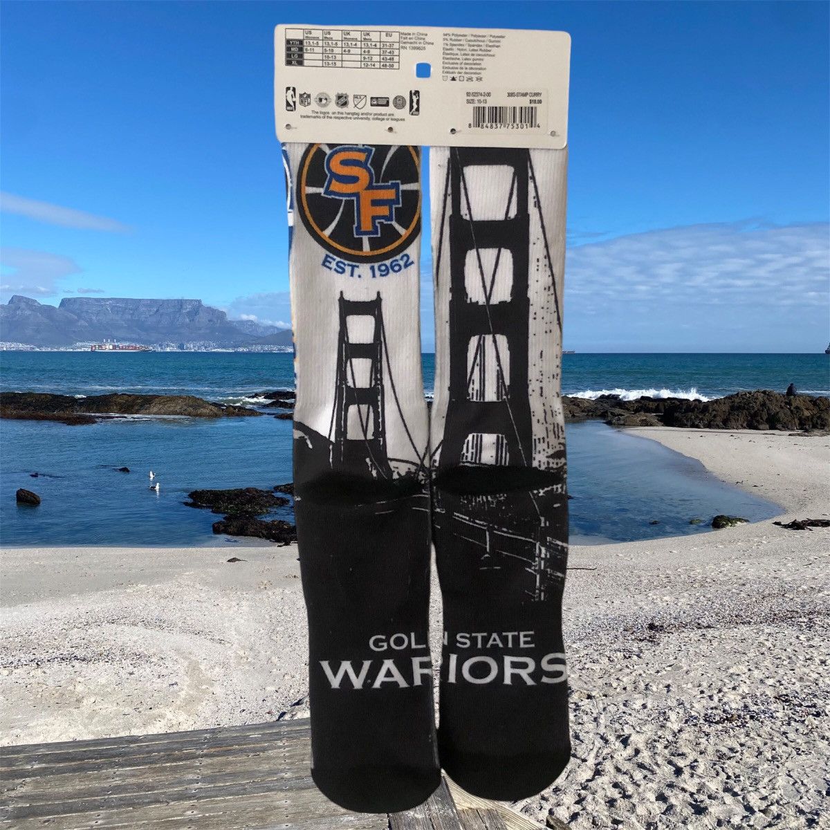 NBA Golden state warriors steph curry socks Size 44 - 4 Thumbnail