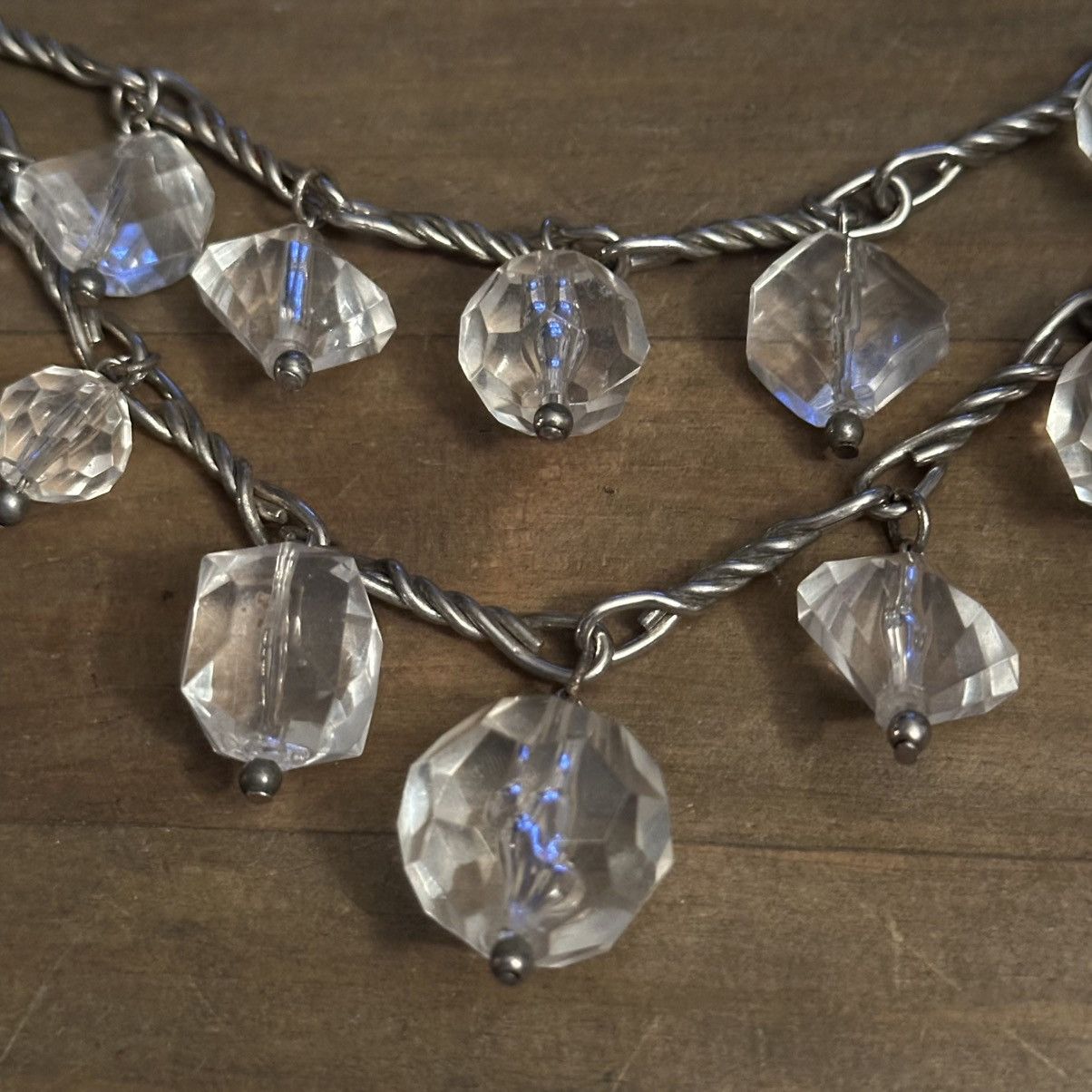 Other Vintage layered chunky clear lucite dangles necklace Size ONE SIZE - 3 Thumbnail