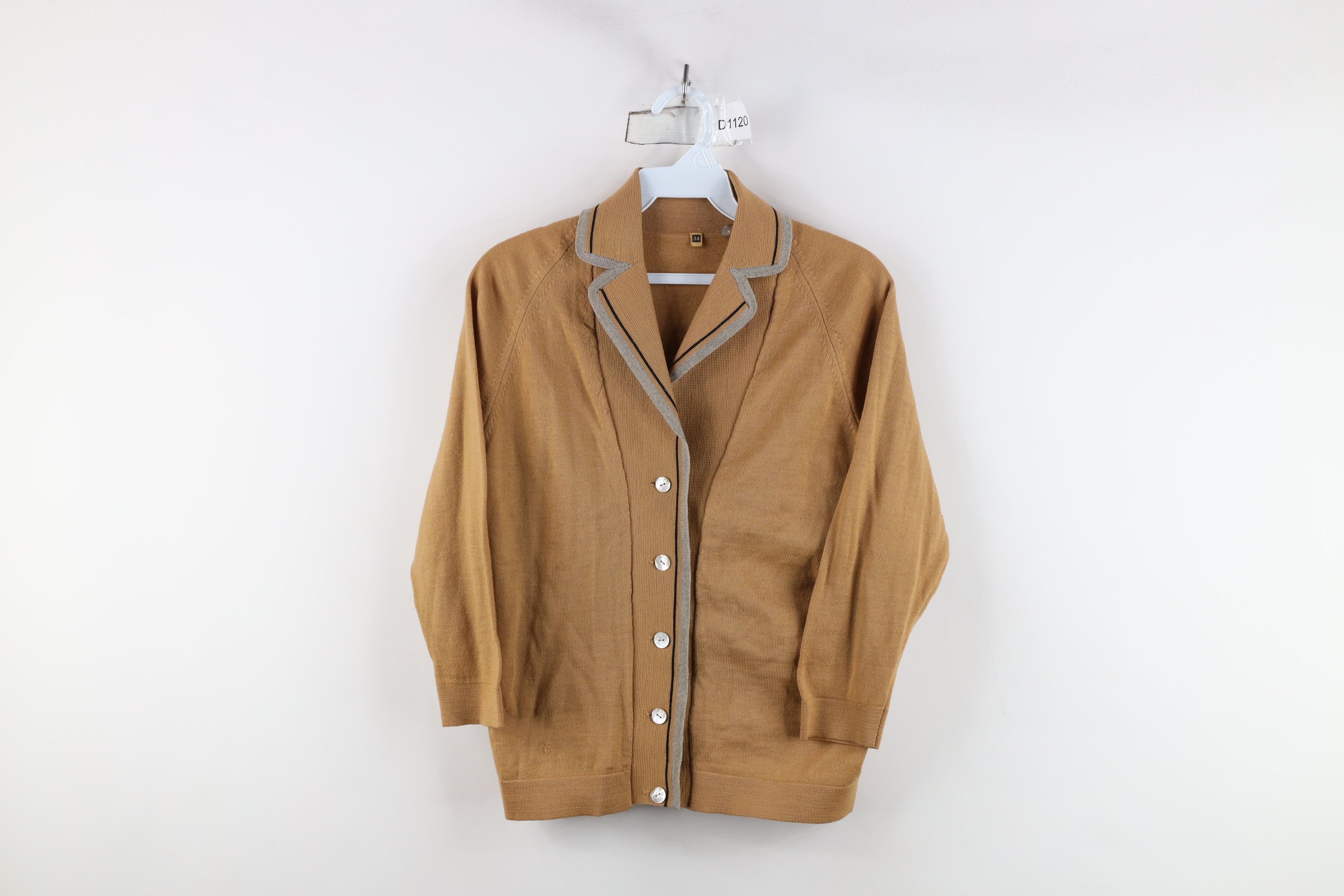 Vintage Vintage 50s Streetwear Wool Knit Blazer Cardigan Sweater Size XXS / US 00 / IT 34 - 1 Thumbnail