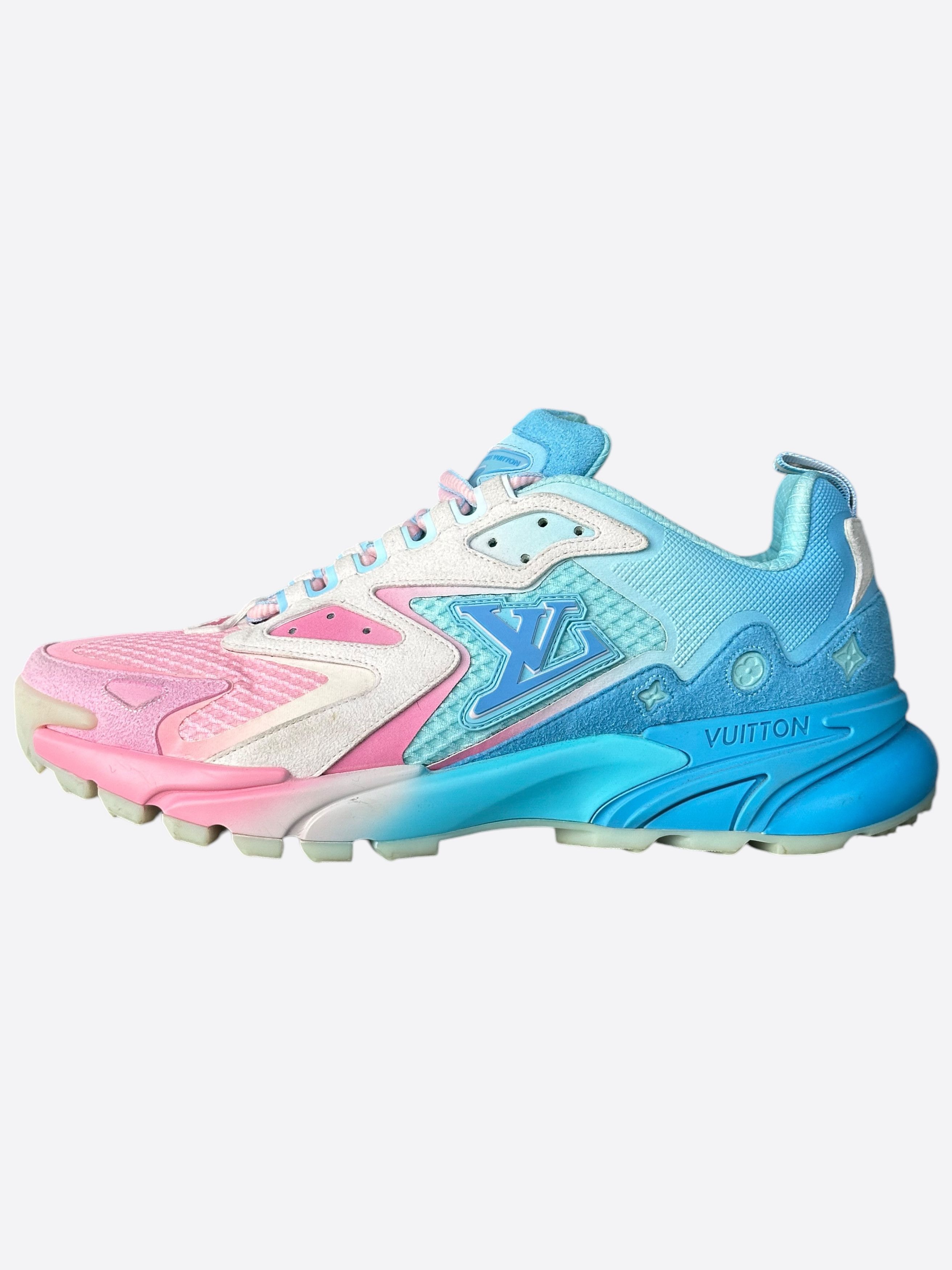 Louis Vuitton Louis Vuitton Blue & Pink Tatic Sneakers Size US 9.5 / EU 42-43 - 3 Thumbnail