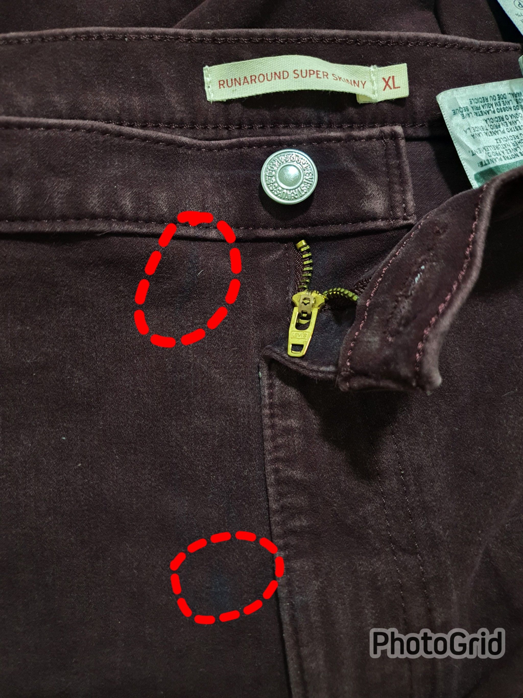 Levi's LEVI’S (NO FRONT POCKET) 35”/38” SUPER SKINNY STRETCHABLE Size US 35 - 9 Thumbnail