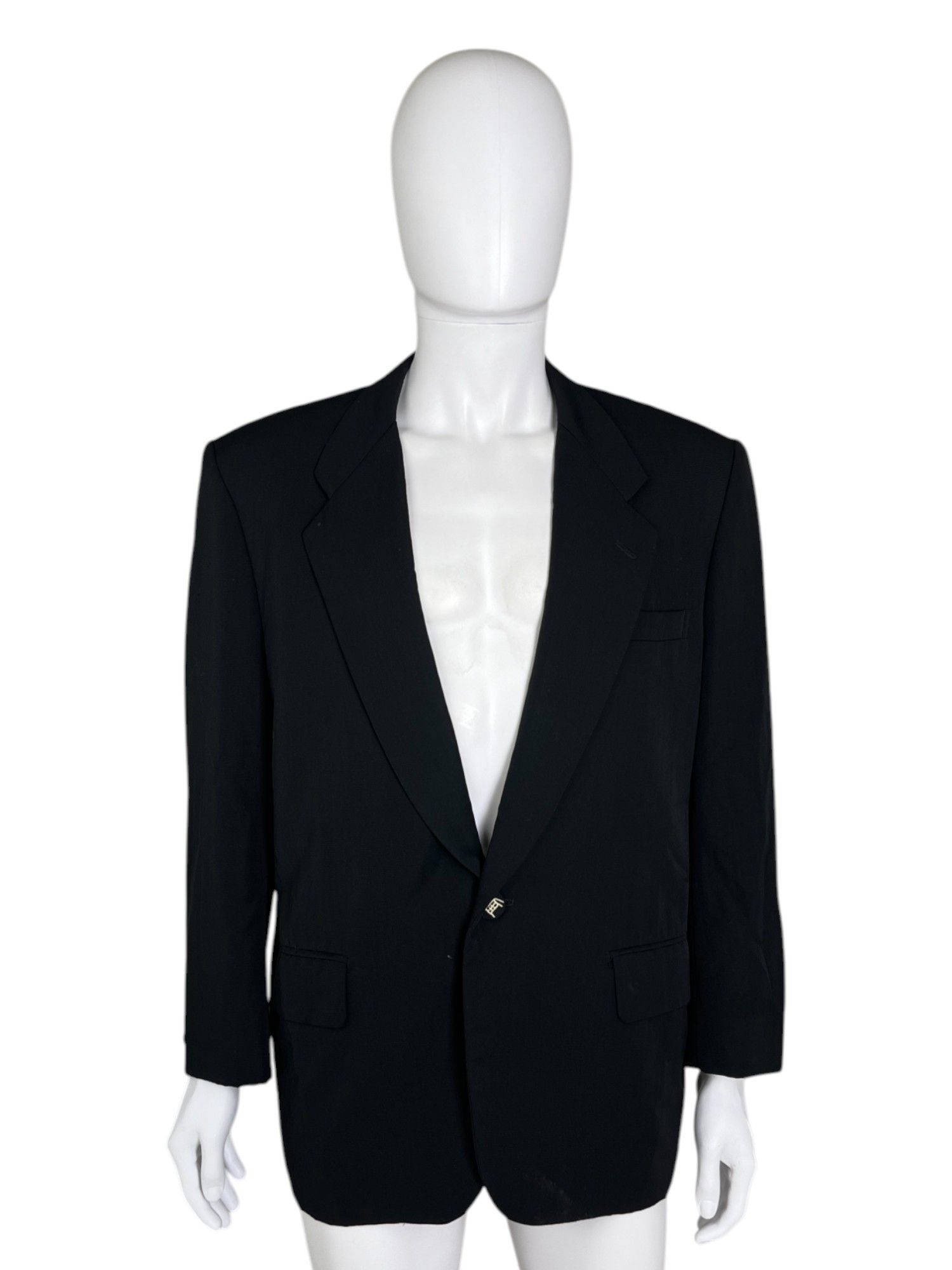 AD 1991 Black Wool Deer Blazer