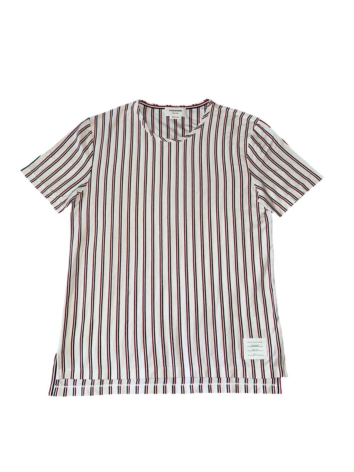 Thom Browne Thom Browne Tricolor Stripe Jersey T-shirt Size US L / EU 52-54 / 3 - 1 Thumbnail