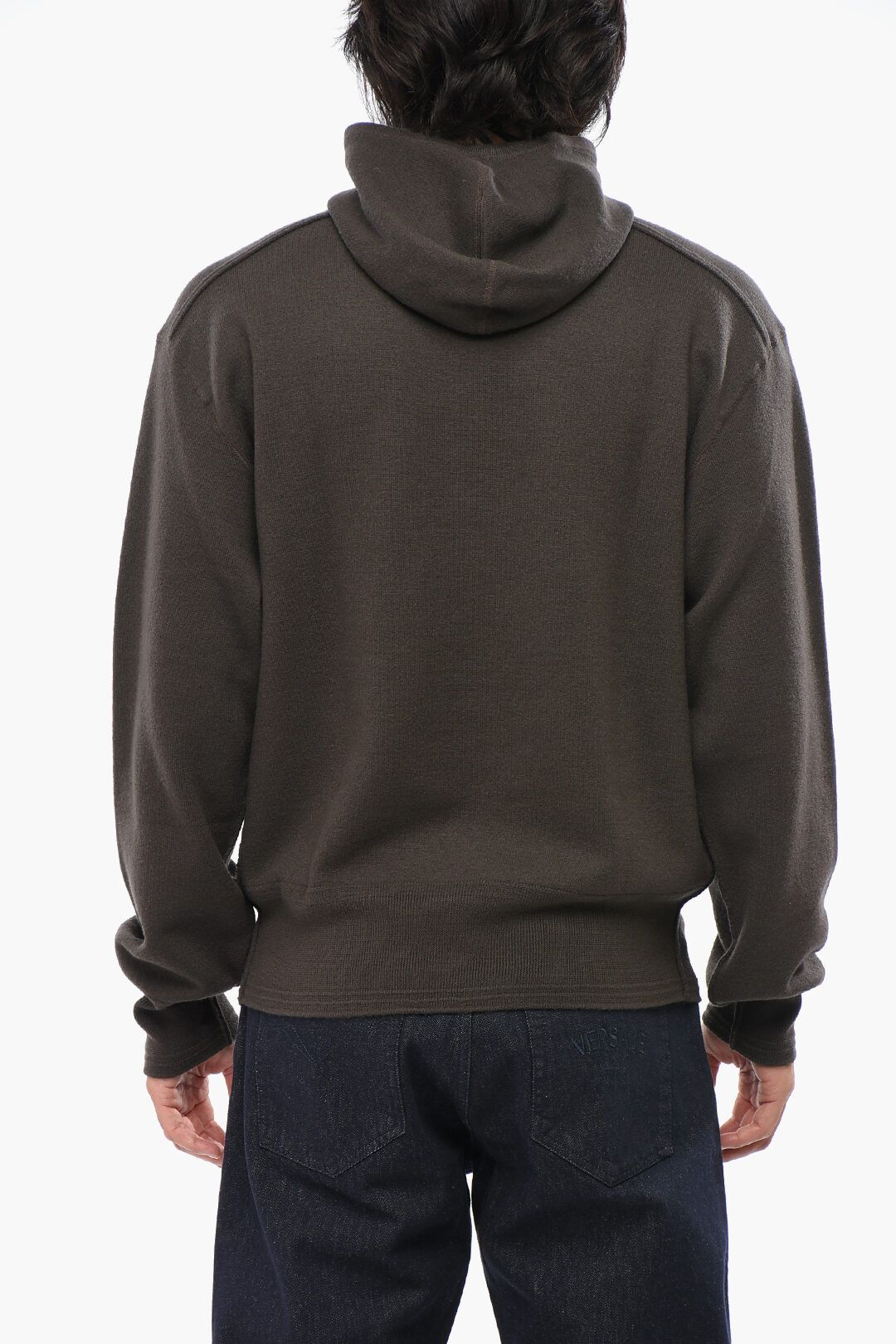 Burberry og1mm1125 Solid Color Wool Hooded Sweater in Brown Size US M / EU 48-50 / 2 - 2 Thumbnail