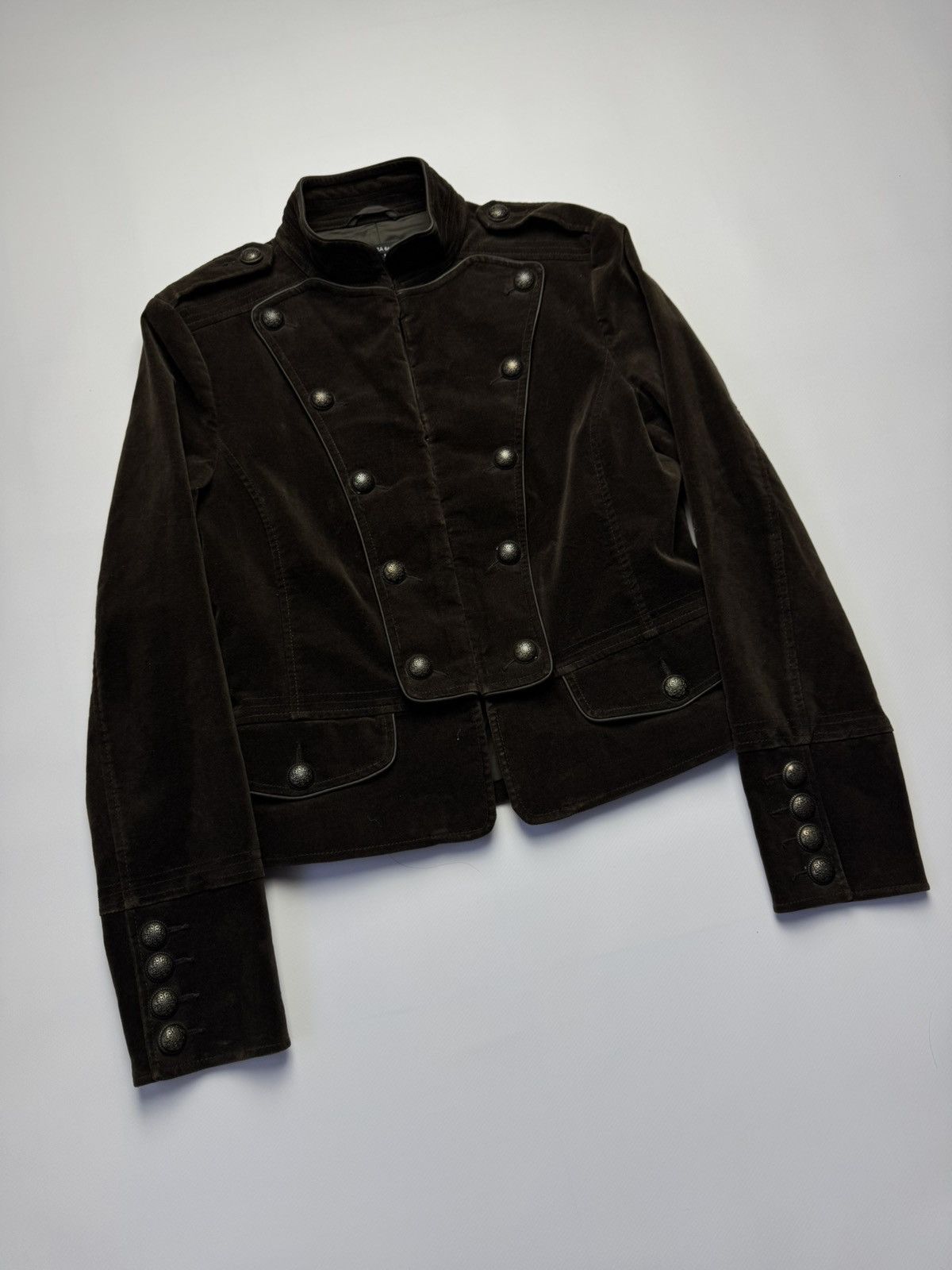 Zara Zara Napoleon Hussar Military Velvet Jacket Size L / US 10 / IT 46 - 7 Thumbnail