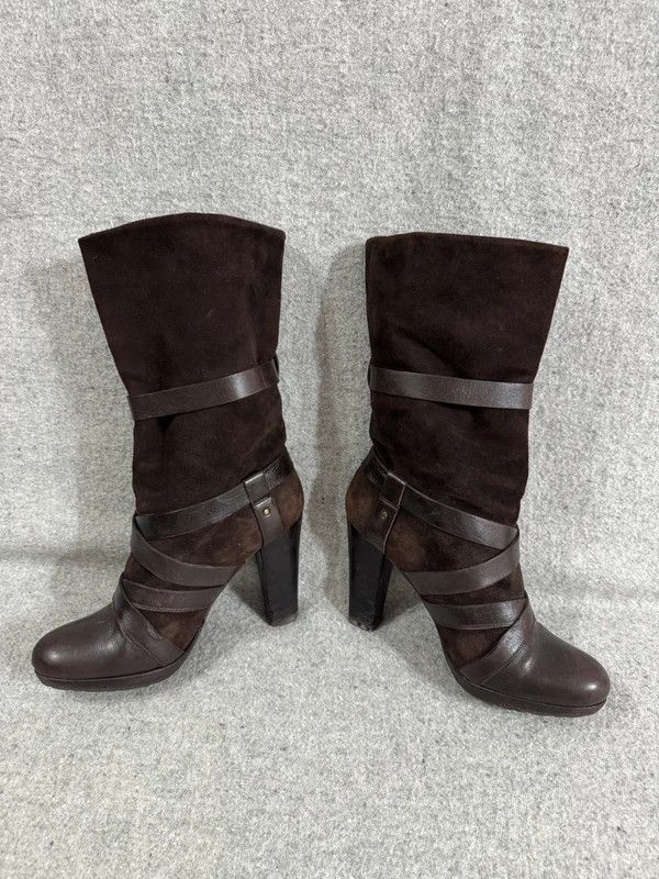 Stuart Weitzman Stuart Weitzman Wraparound Leather Suede Strap Boots 38 Size US 7.5 / IT 37.5 - 3 Thumbnail