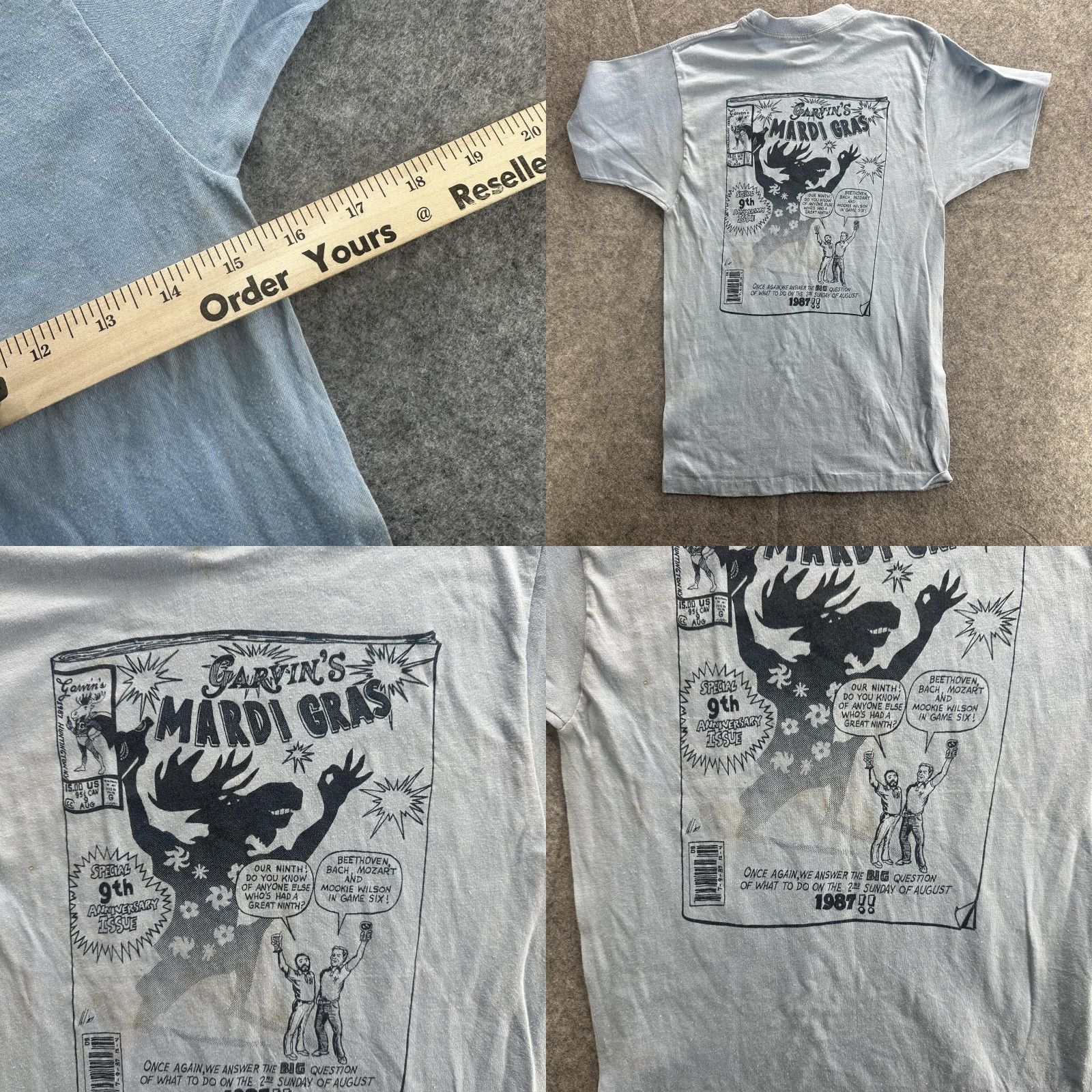 Other VINTAGE Garvin's Shirt Mens Medium Blue Mardi Gras 1987 Event Tee T-Shirt 80s Size US M / EU 48-50 / 2 - 9 Thumbnail